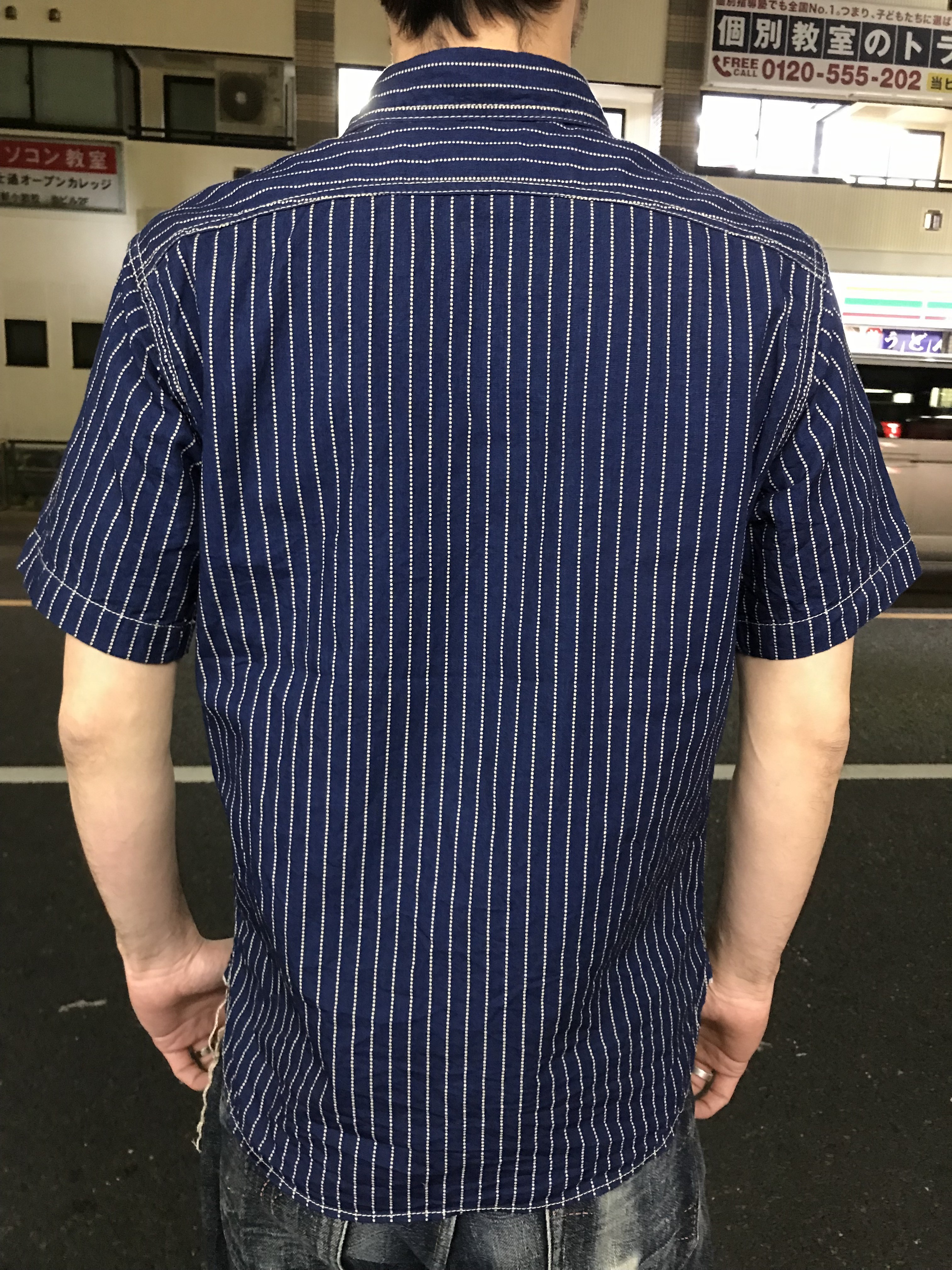 エイトジー！ウォバッシュストライプ半袖ワークシャツ！！ : Gパン屋サカイ