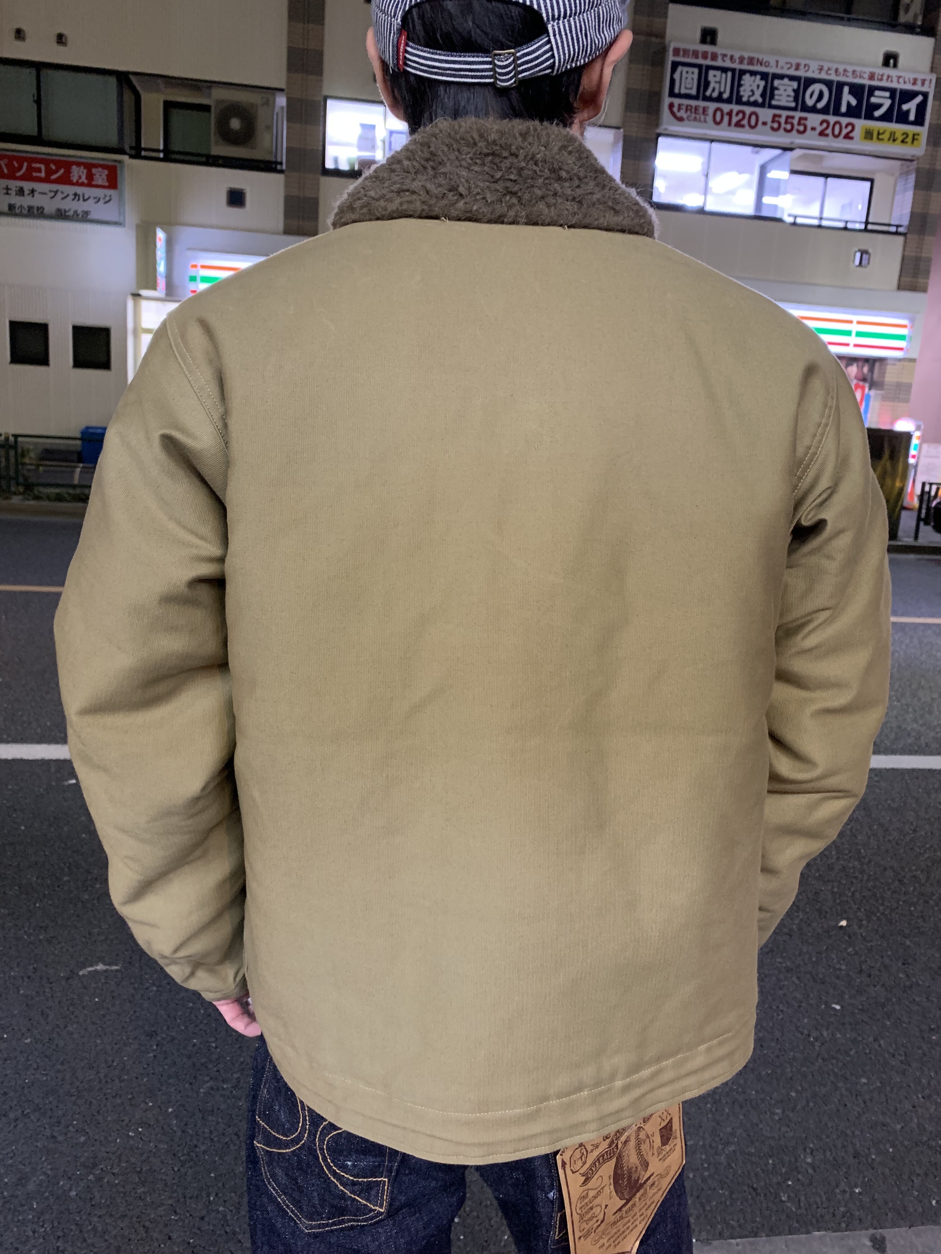 【良品】バズリクソンズ N-1 DEMOTEX-ED バズリクソンズ！デッキジャケット“N-1 KHAKI DEMOTEX-ED