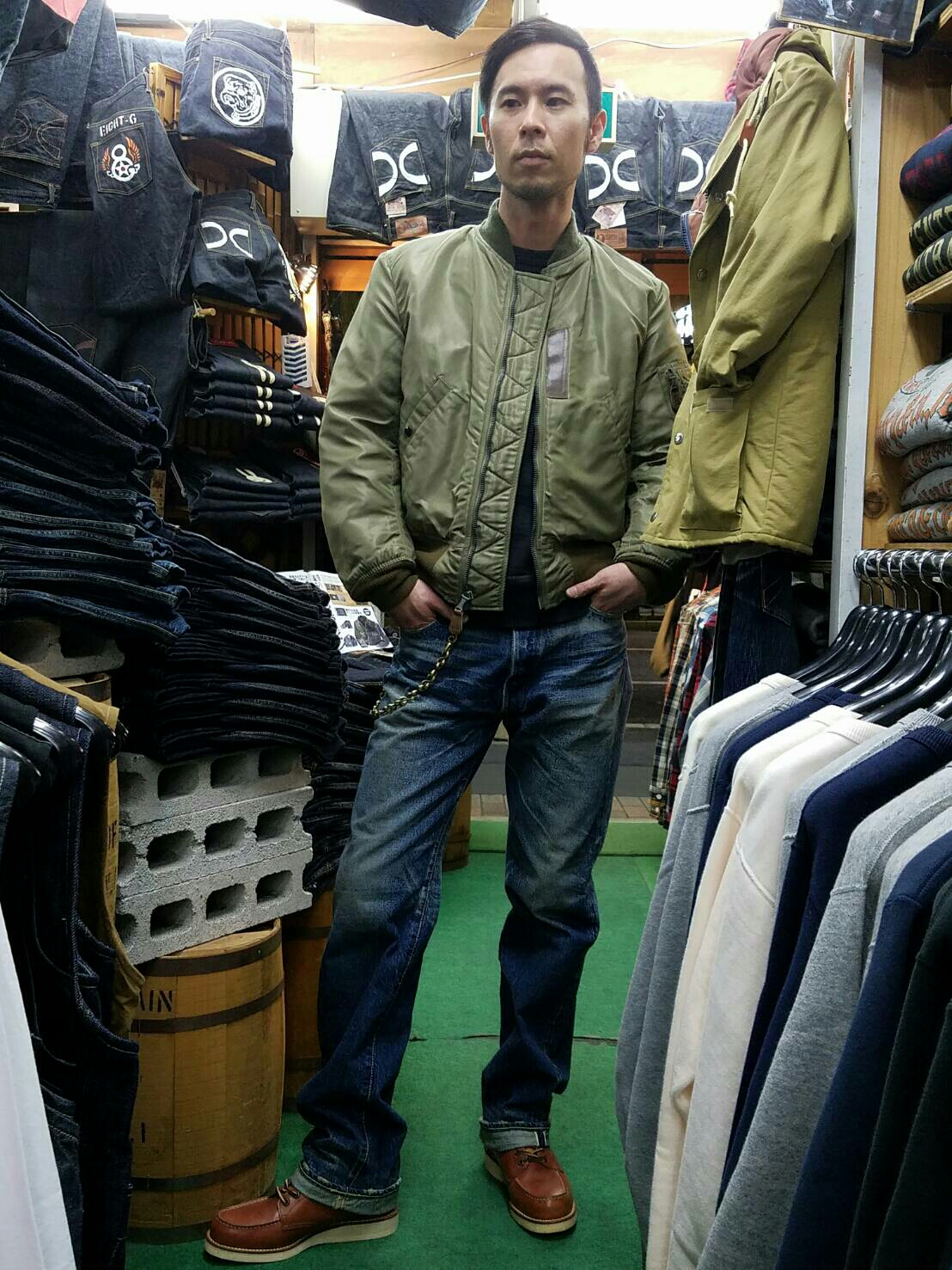 B 15c Mod コーディネート Gパン屋サカイ