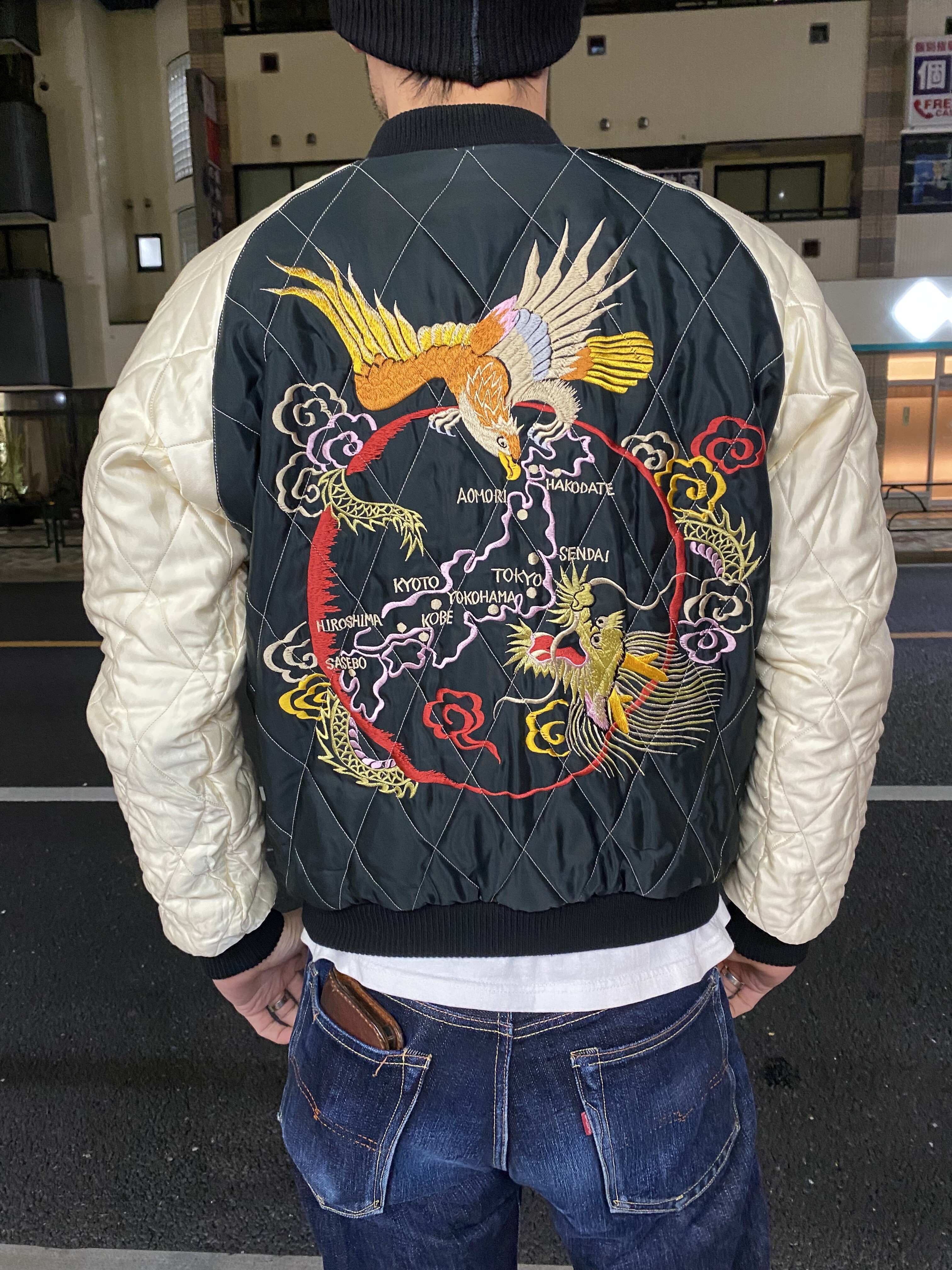 テーラー東洋！別珍スカジャン“BLACK EAGLE” × “JAPAN MAP”！！ : G