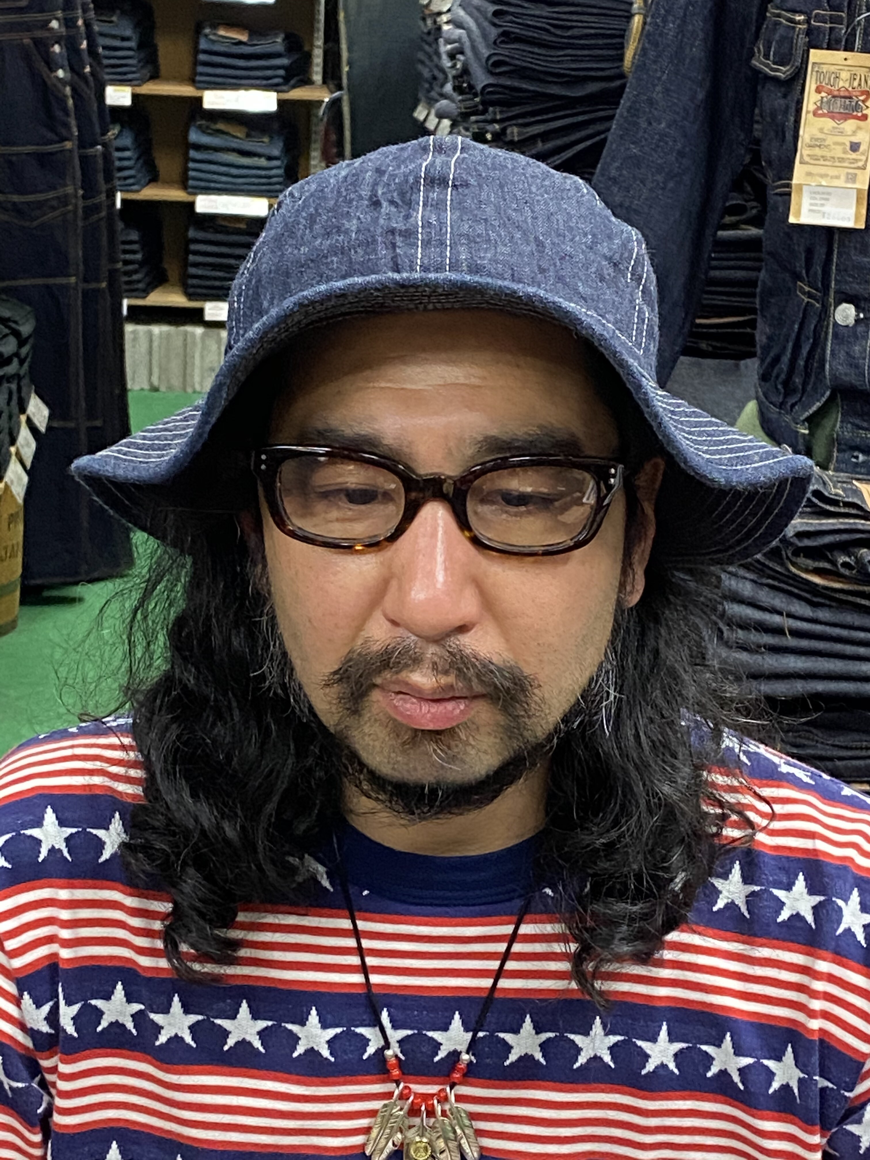 バズリクソンズデニムハット 7 1/2 BR01476A Lot No. BR01476
