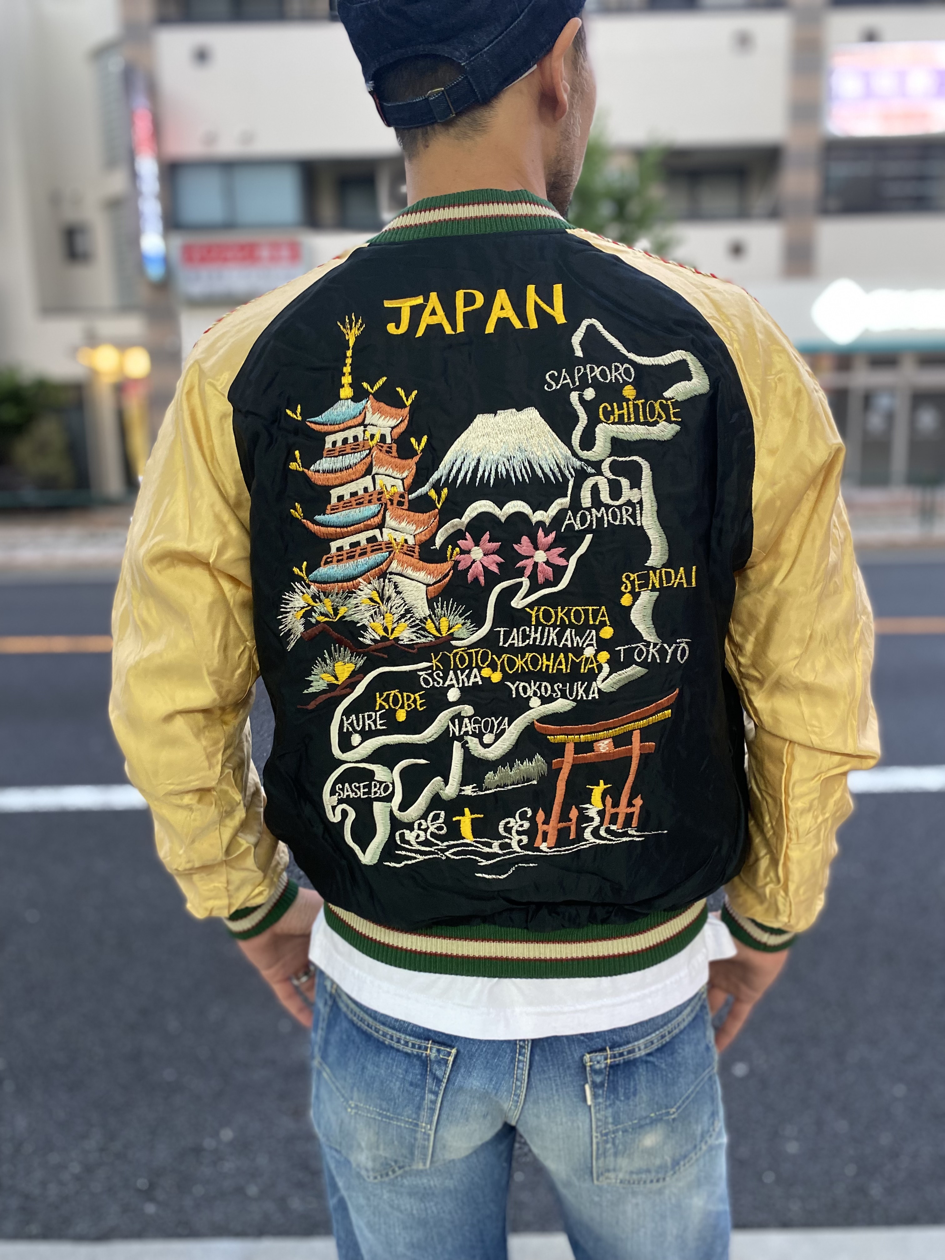 テーラー東洋 JAPAN MAP” × “GOLD DRAGON” テーラー東洋！！ スカジャン 