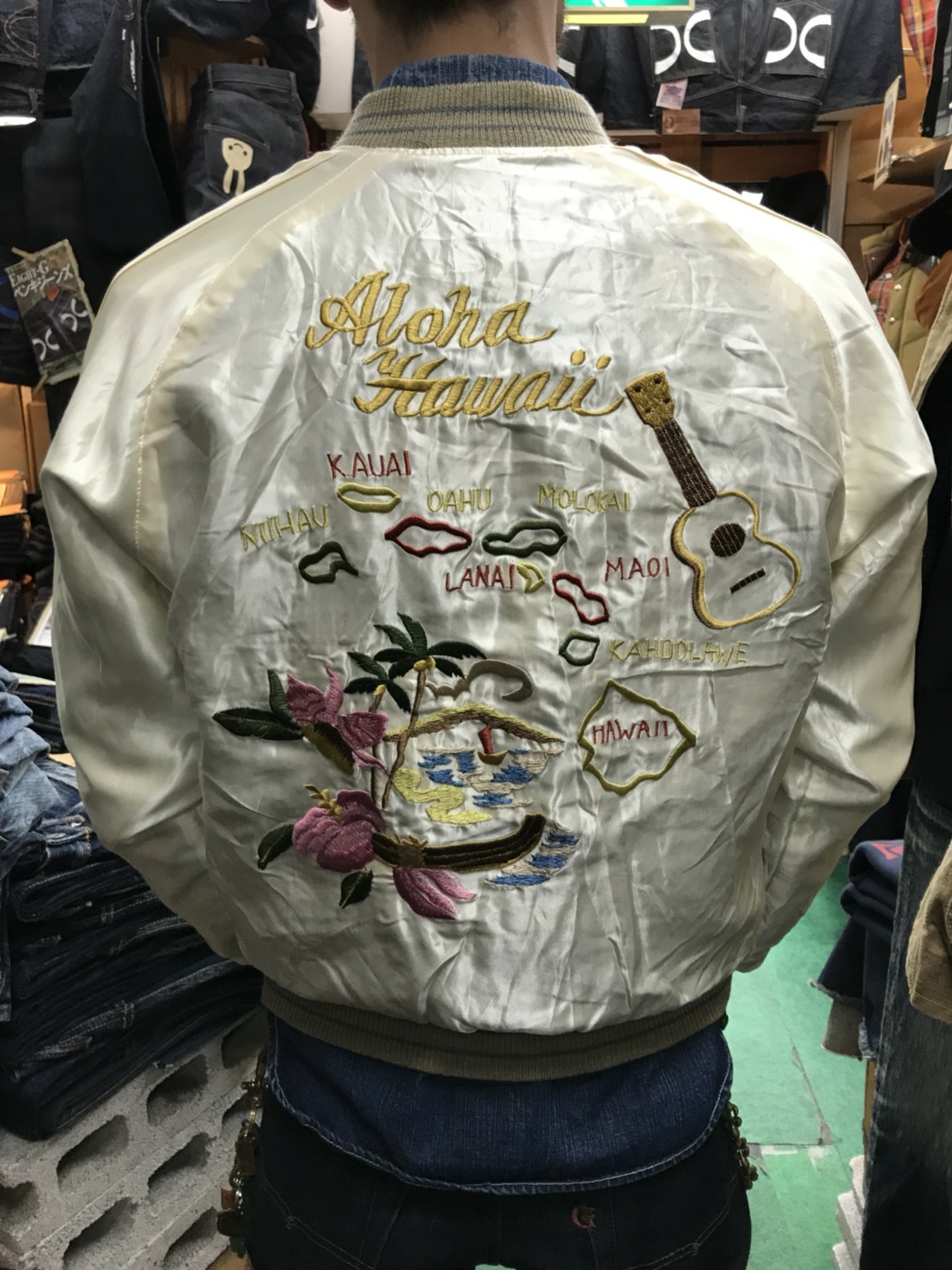 テーラー東洋！スカジャン“PALM TREE×HAWAII MAP” : Gパン屋サカイ