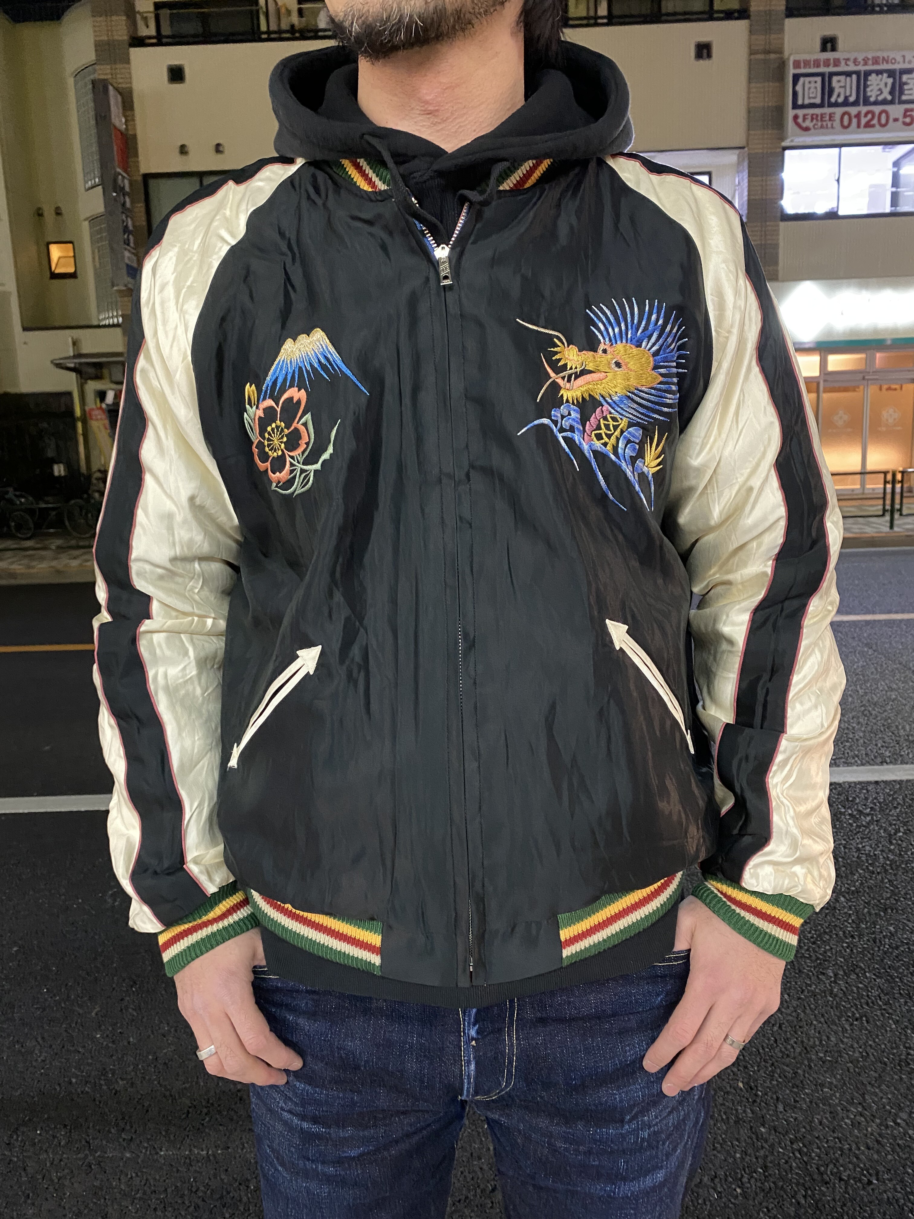 テーラー東洋 スカジャン！ ROARING TIGER × JAPAN MAP！！ : G