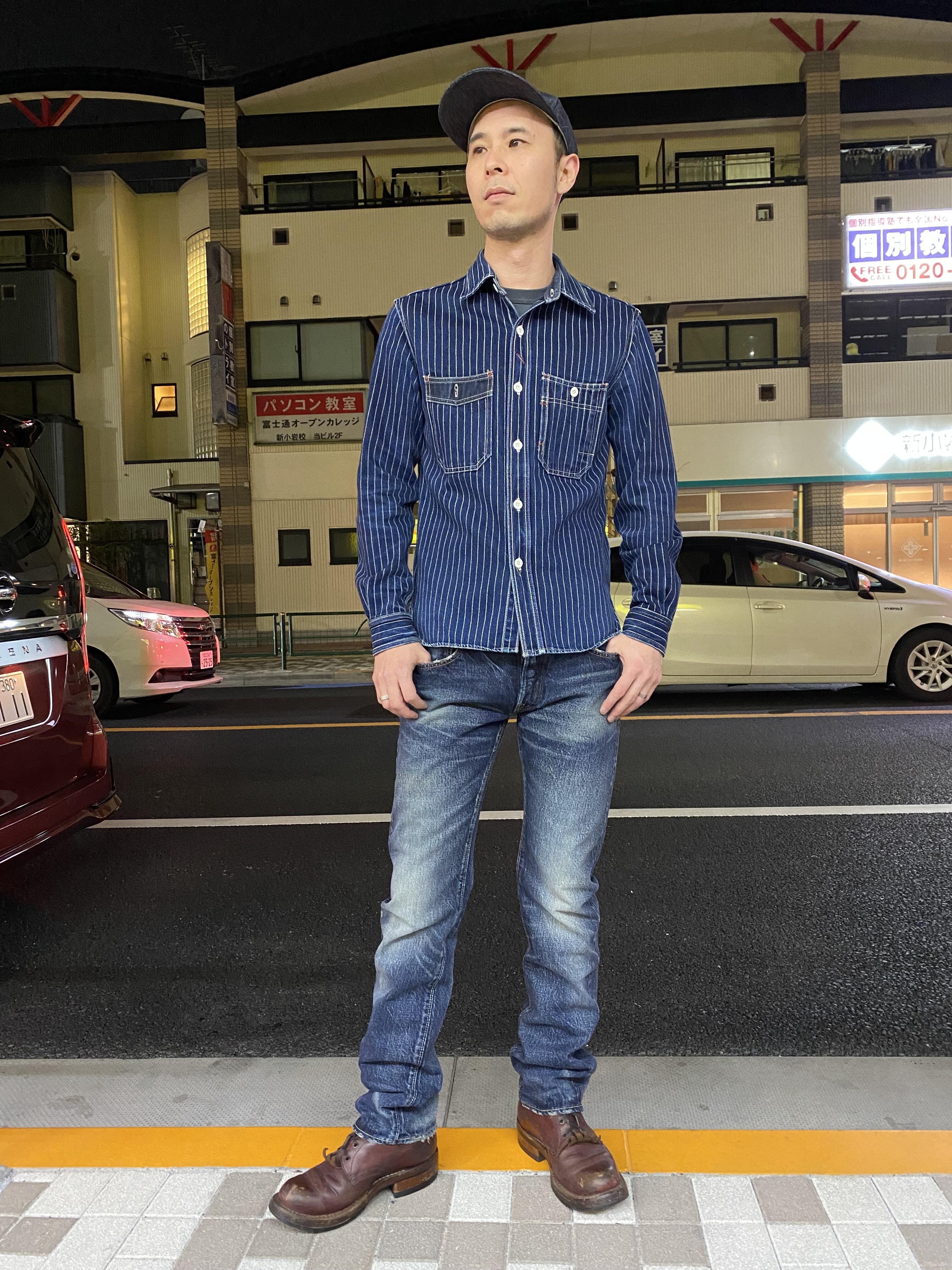 エイトジー！ウォバッシュストライプワークシャツ！！ : Gパン屋サカイ