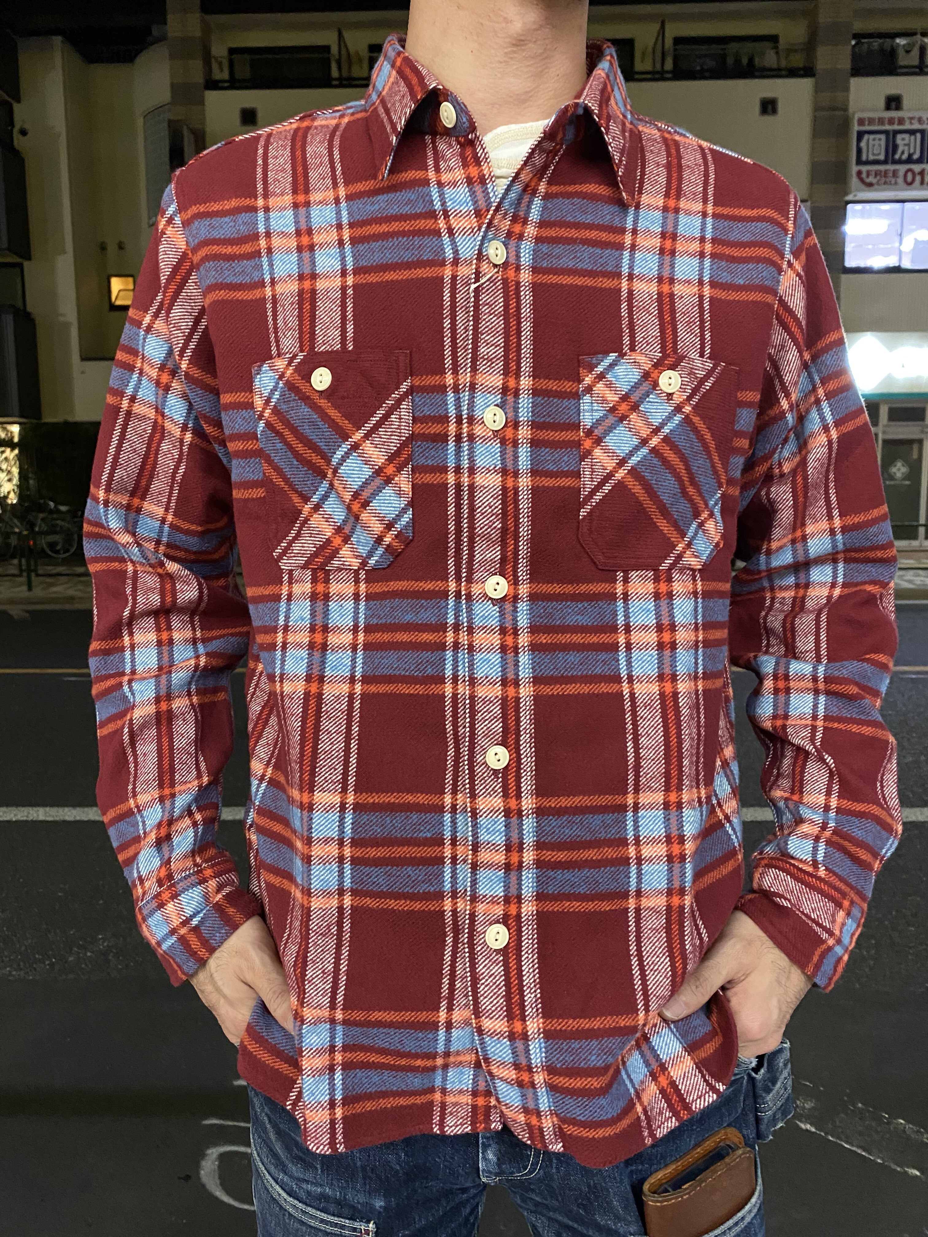 シュガーケーン ネルシャツ Mサイズ SUGAR CANE ネルシャツ Mサイズ