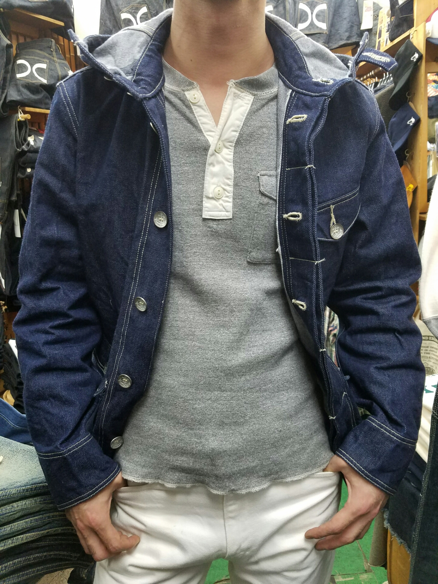 エイトジーの新作！デニムフーデッドパーカー(｡•̀ᴗ-)و ̑̑✧ : Gパン屋