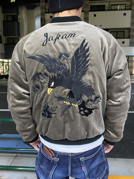 テーラー東洋！別珍スカジャン“BLACK EAGLE” × “JAPAN MAP