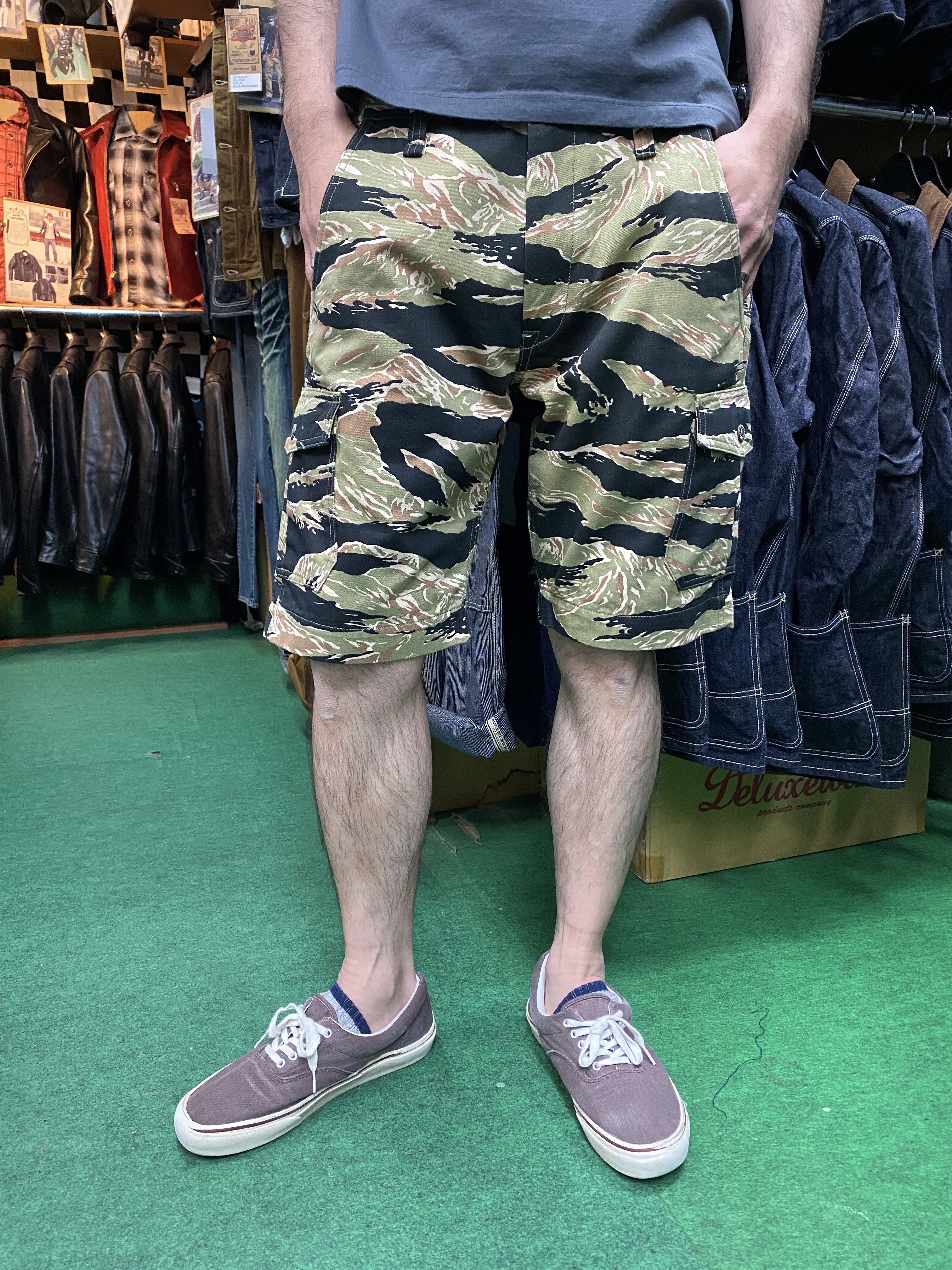 バズリクソンズ  ショートカーゴパンツ  BLUETIGERCAMO CARGO