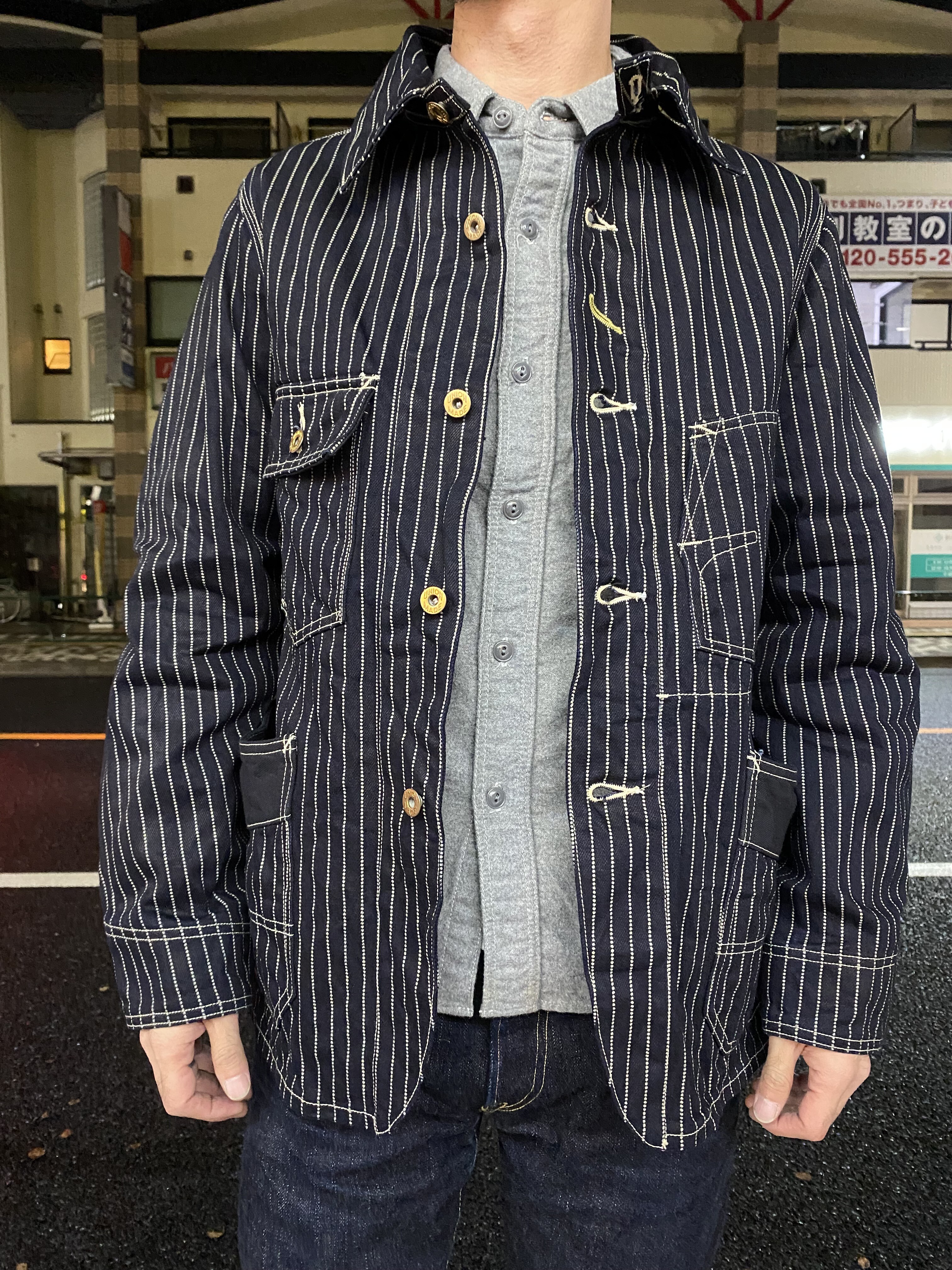 エイトジー！13ozウォバッシュストライプ・ワークコート！！ : Gパン屋