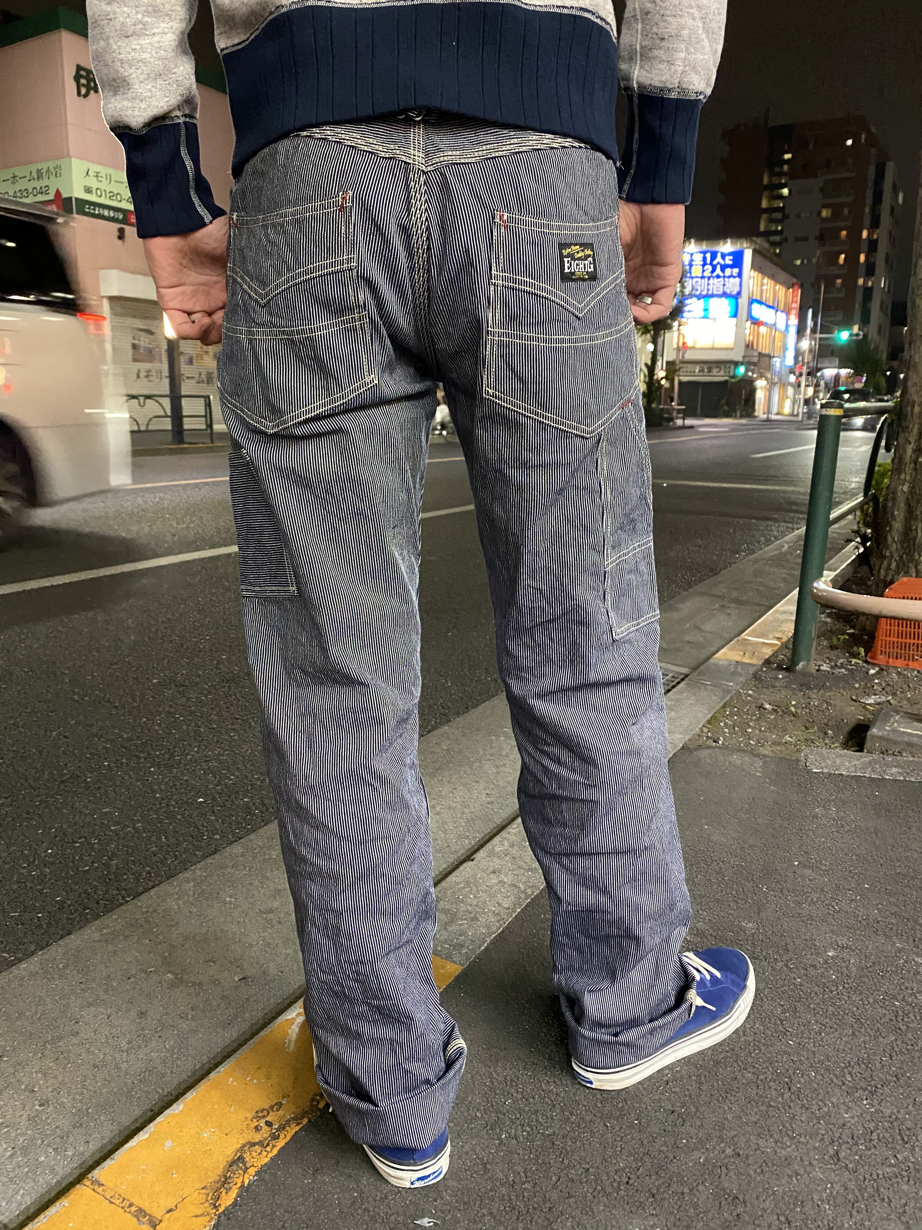 エイトジー！ピンストライプダブルニーワークパンツ「8WK-09」！！ : G