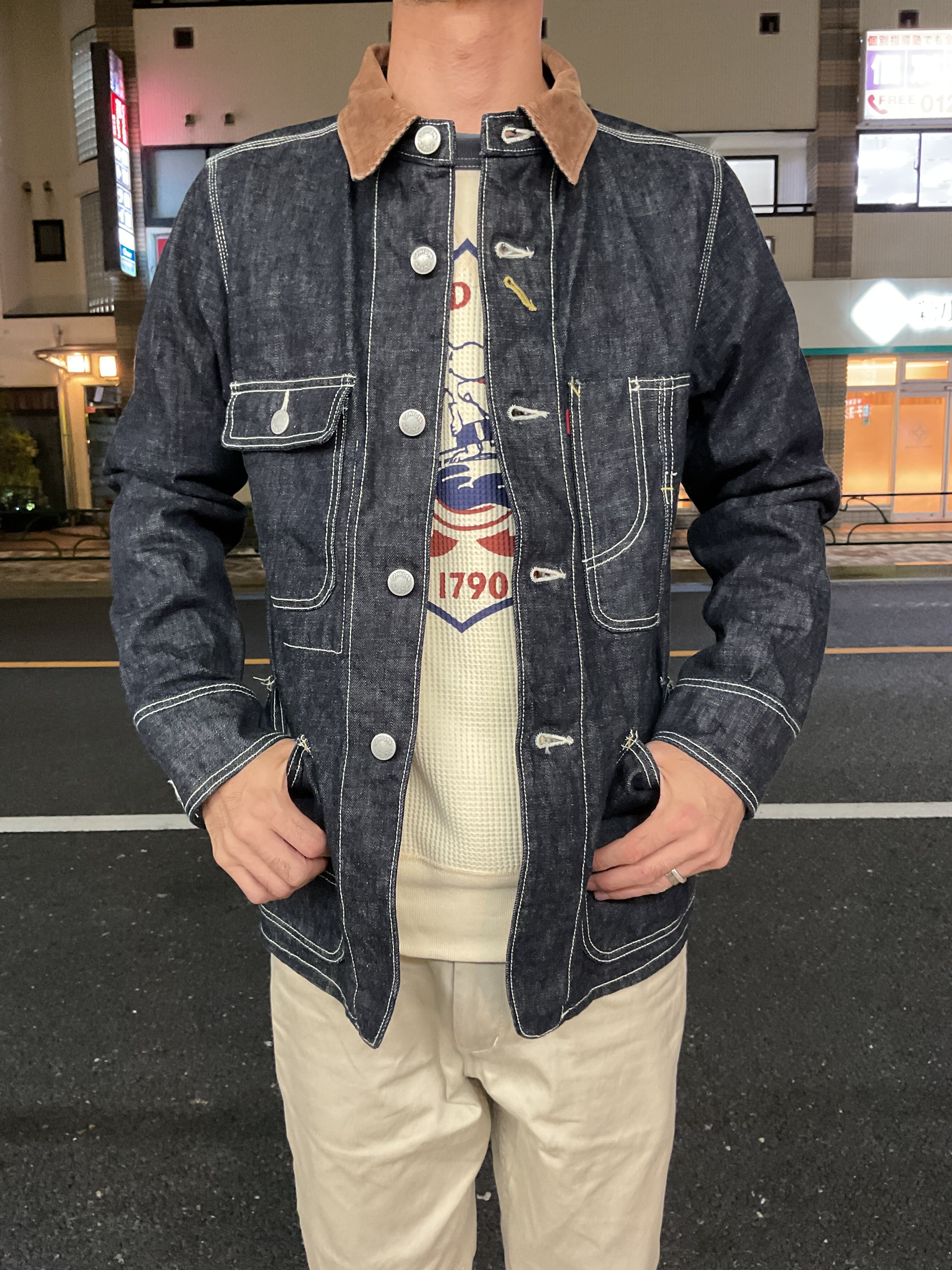 エイトジー！デニムカバーオール・コーデュロイ襟！！ : Gパン屋サカイ