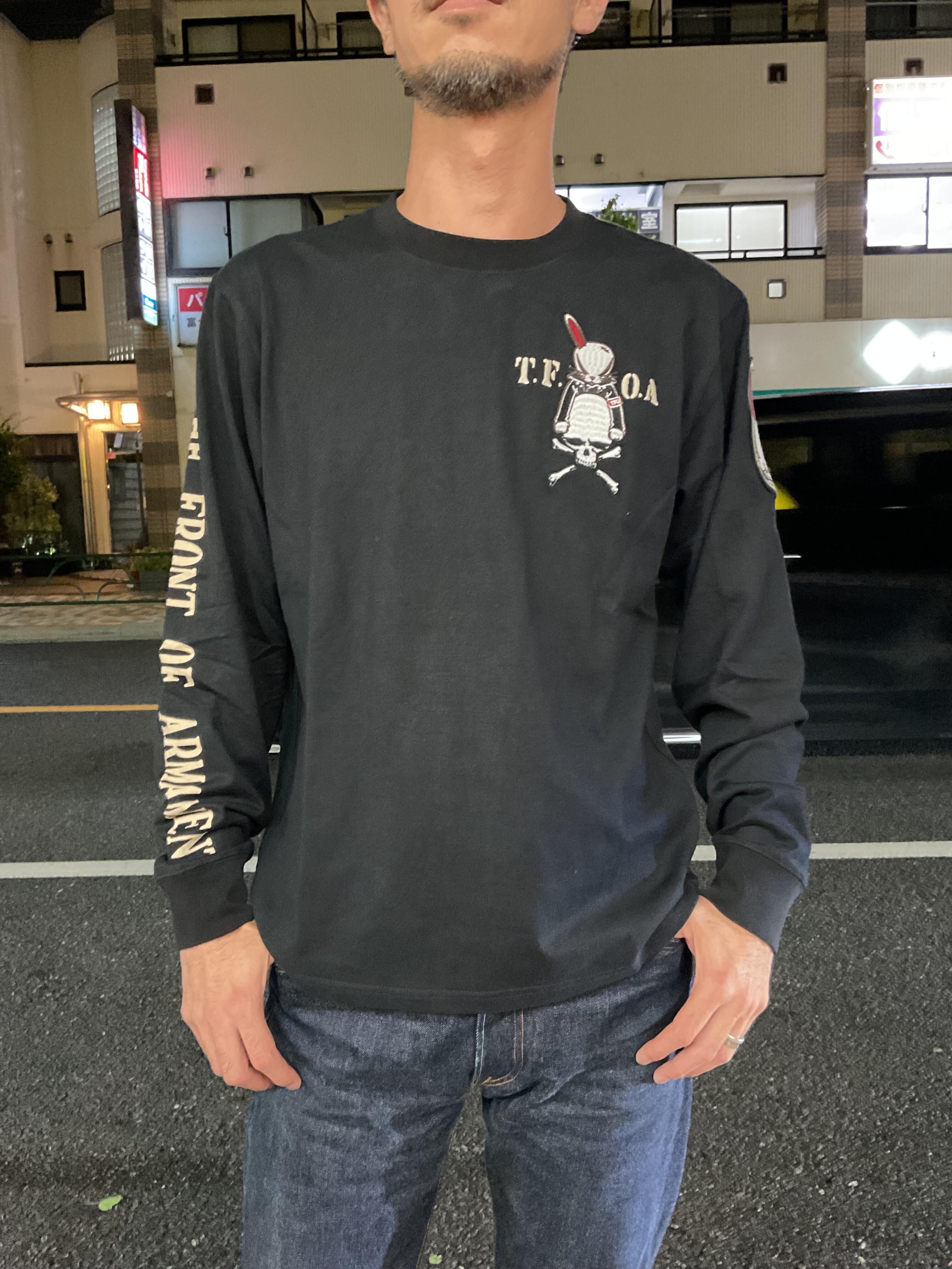 バンソン VANSON T.F.O.A デスラビット刺繍＆ロゴ刺繍 デニムパンツ 