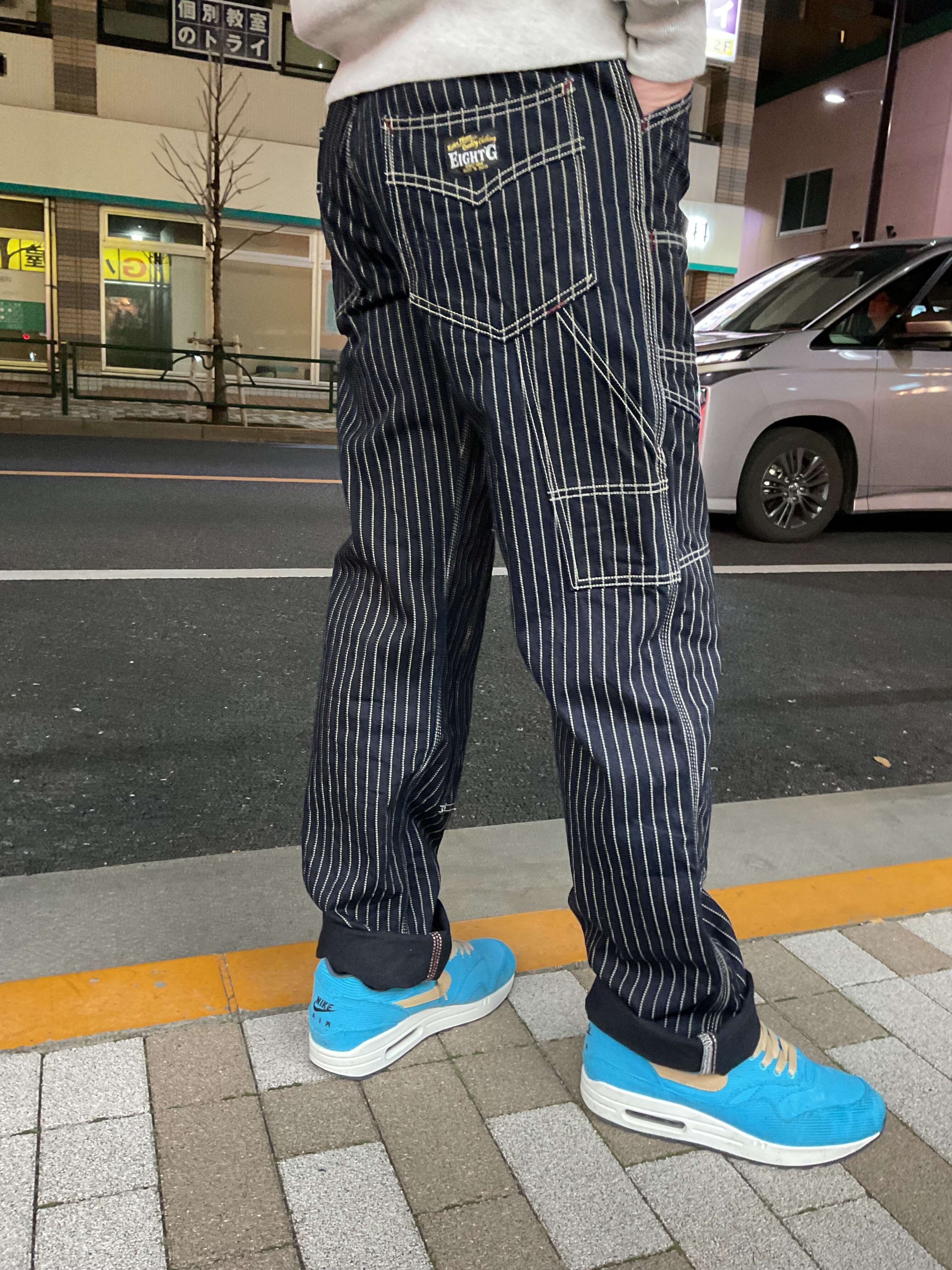 エイトジー！ ワークパンツ！ウォバッシュストライプワーク