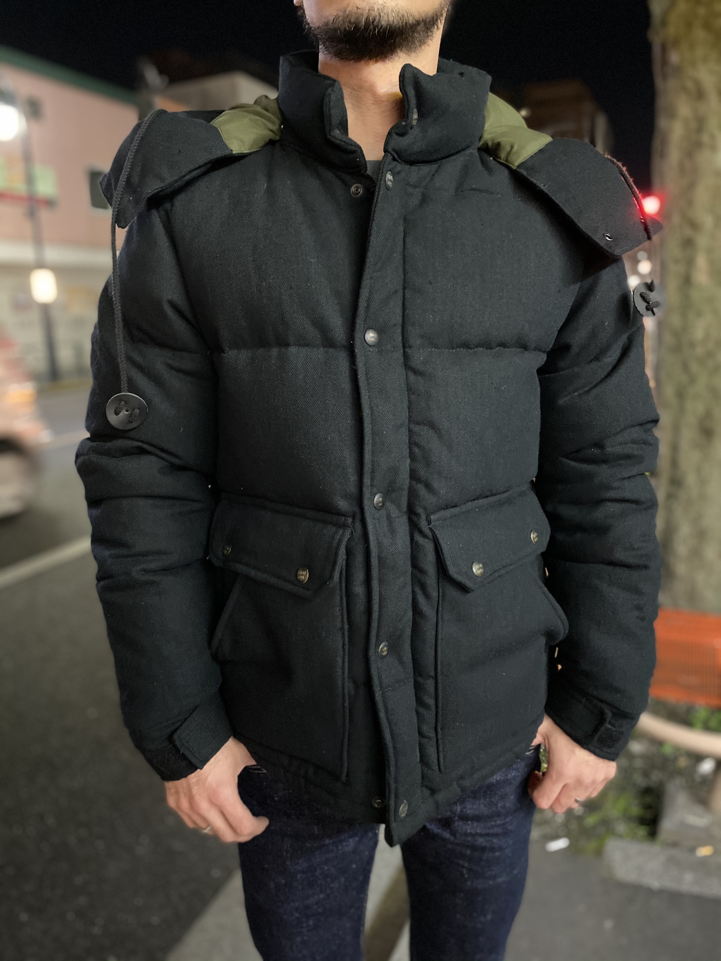 エイトジー アメリカ製ウールコットンダウンジャケット Gパン屋サカイ