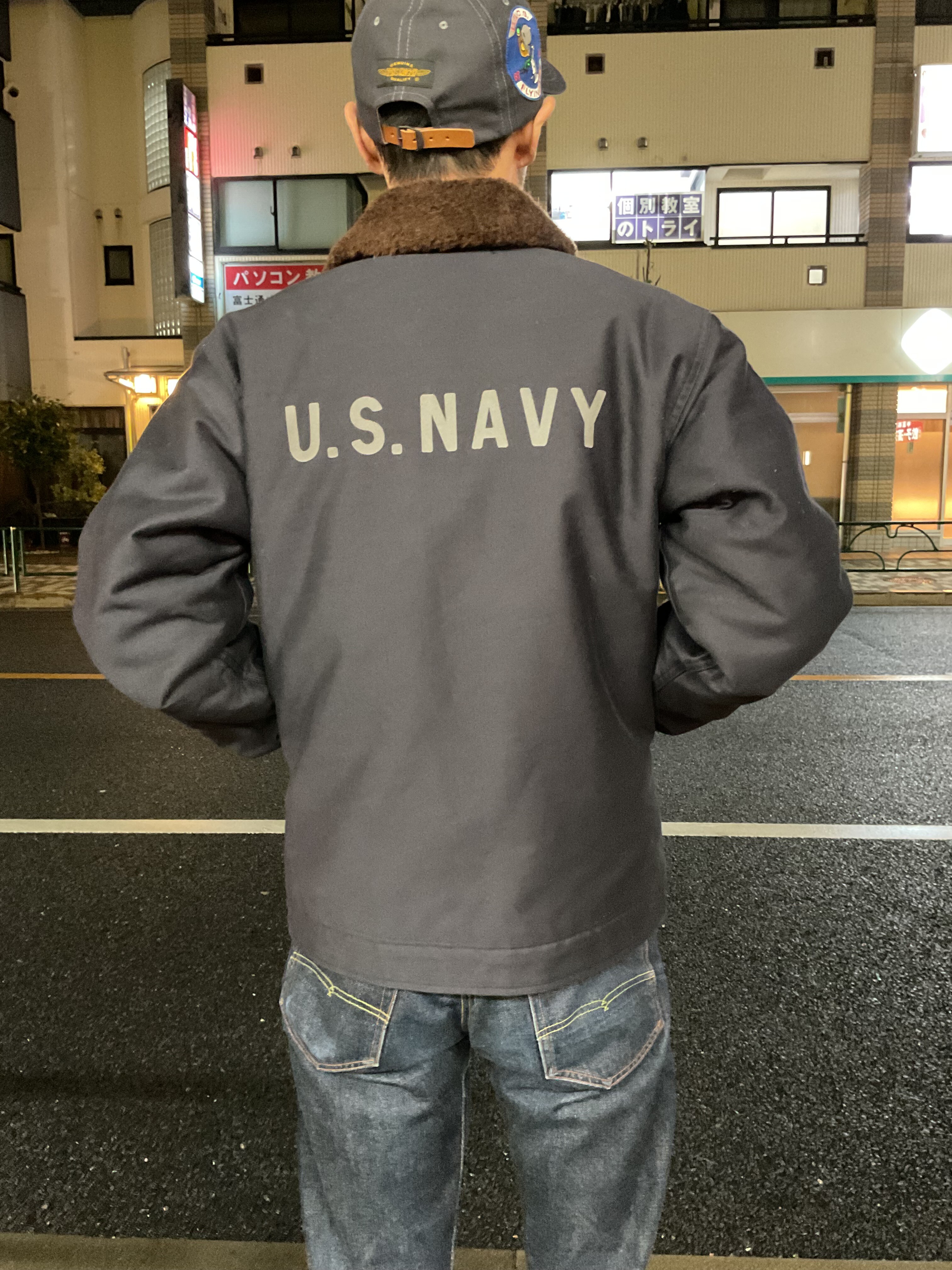 バズリクソンズ！！N-1デッキジャケットデモテックスネイビーカラー