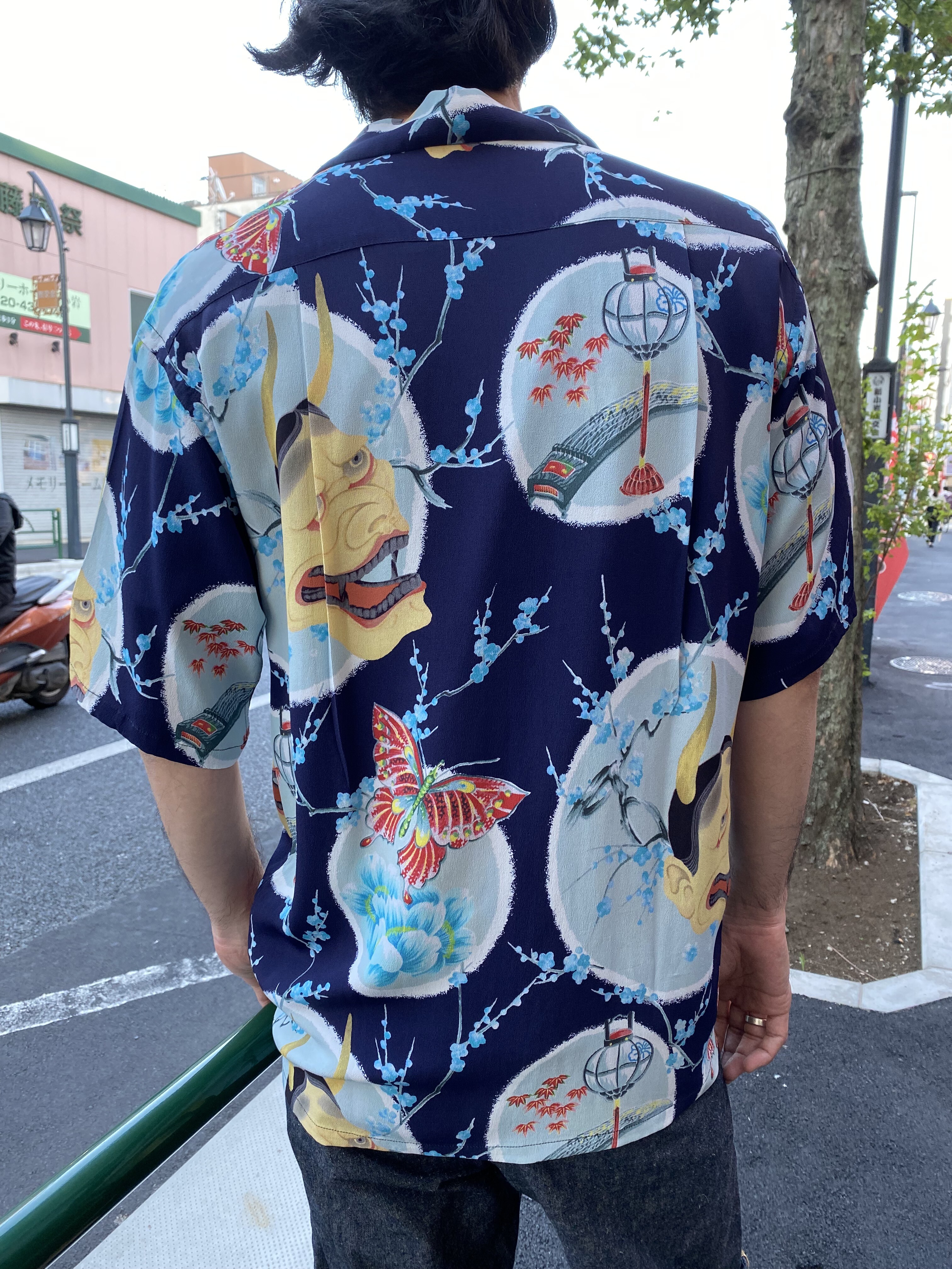 新品 アロハシャツ「DEMON ON JAPAN BEAUTY」◇サンサーフ M