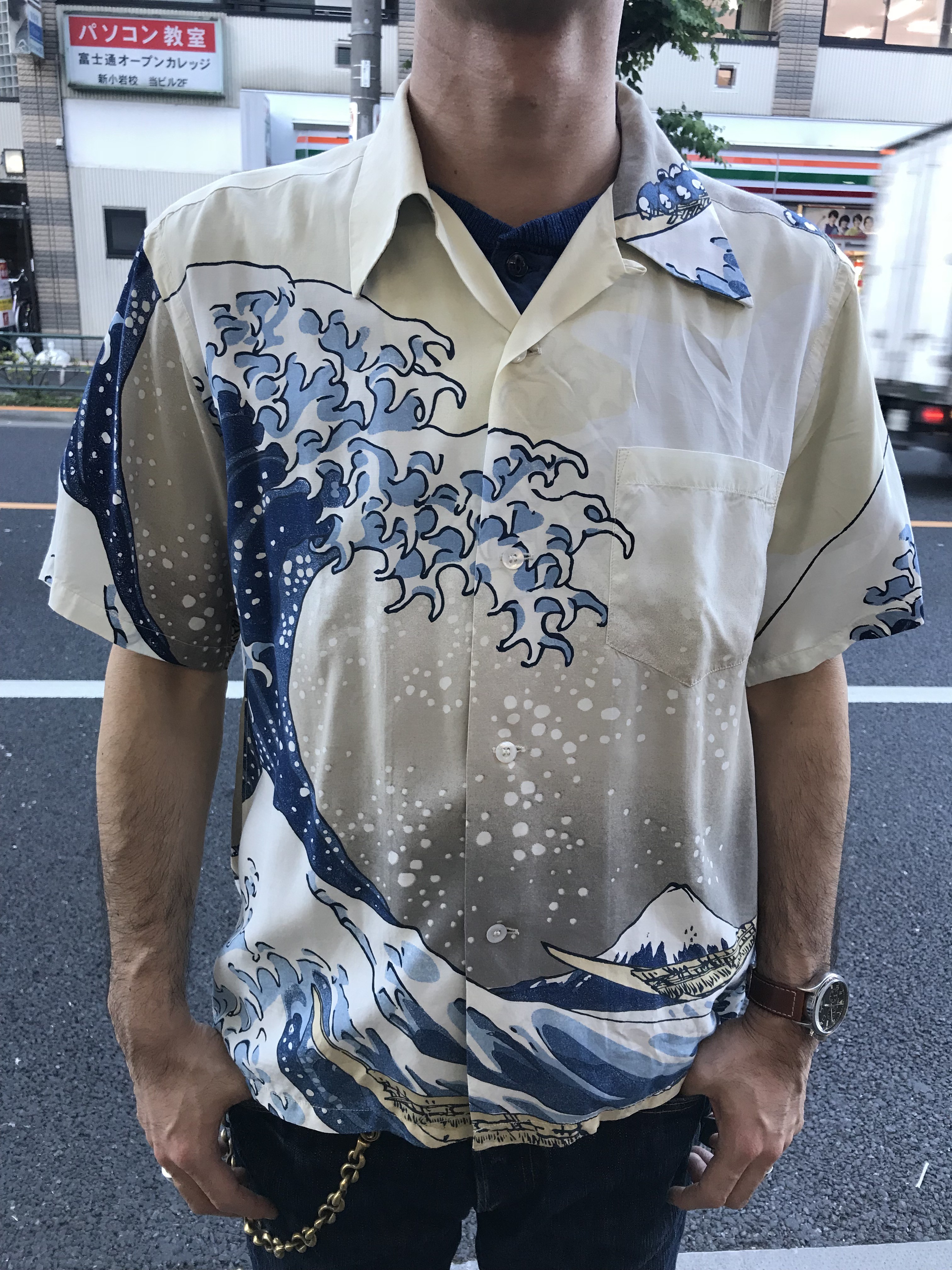 サンサーフ×北斎！アロハシャツ