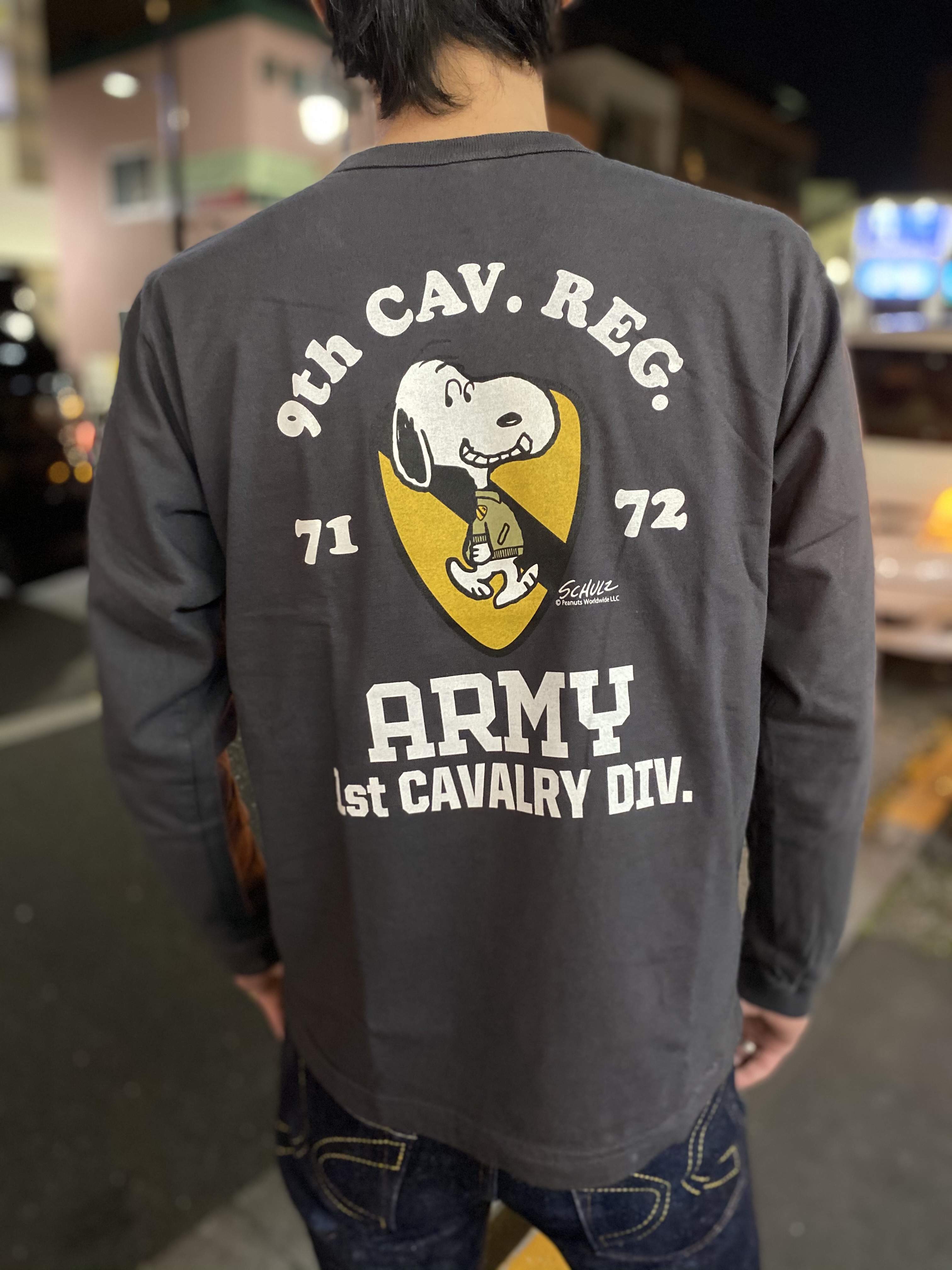 バズリクソンズ スヌーピー 長袖tシャツ 1st Cavalry Div Gパン屋サカイ