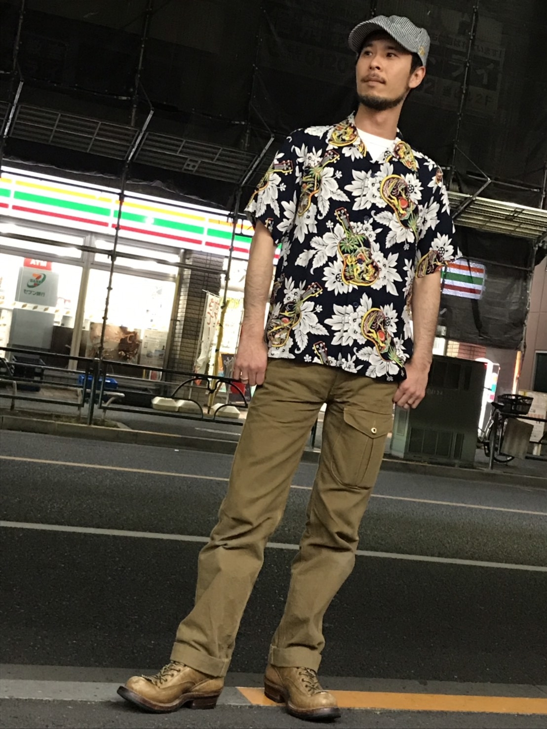 新品　サンサーフ　アロハシャツ　UKULELE MELODY　長袖　ネイビー　M 新品サンサーフアロハシャツUKULELE MELODY長袖ネイビーM