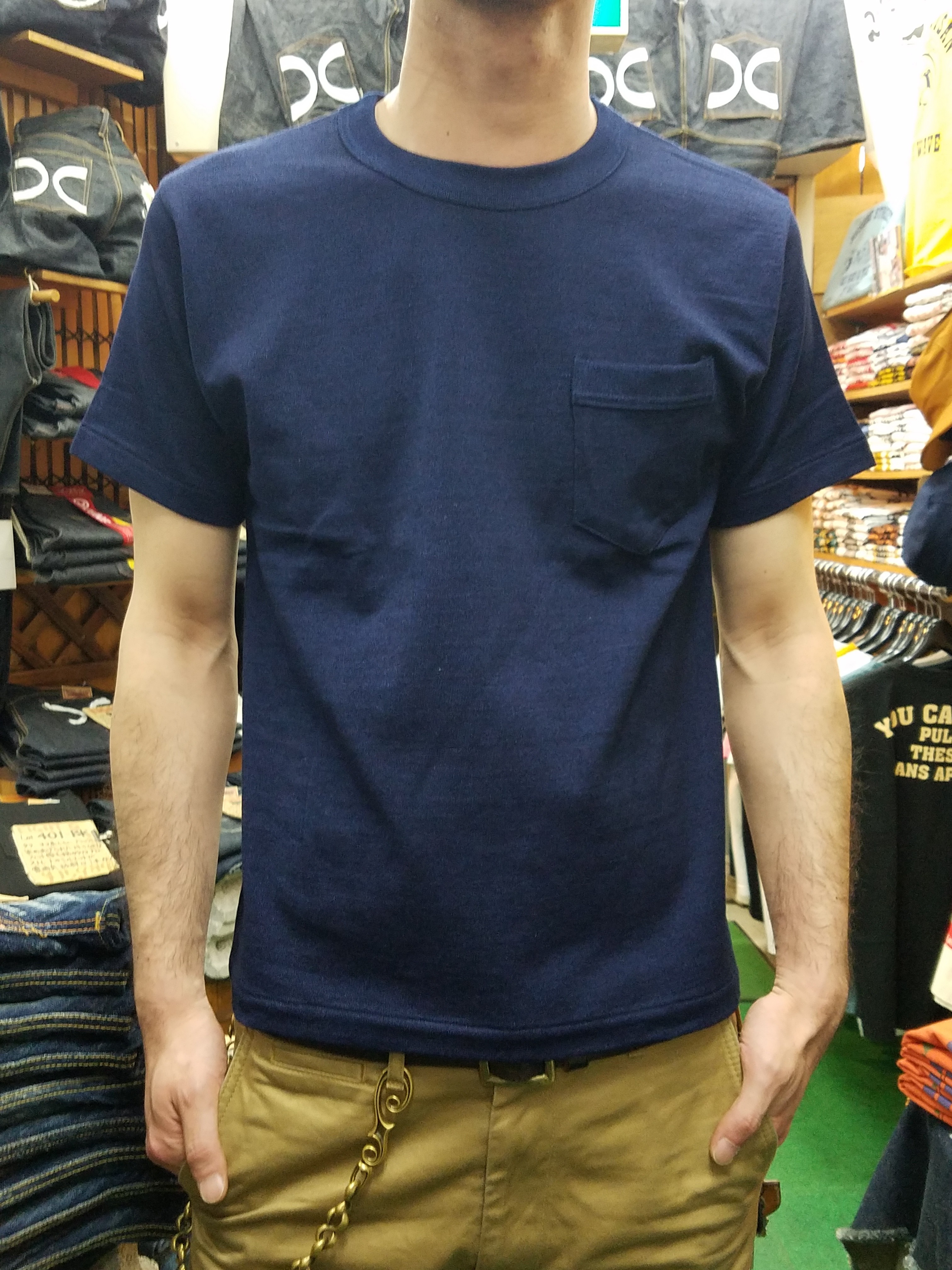 ウエアハウス ポケットTシャツ　インディゴ ウエアハウス！インディゴポケットTシャツ！！(o≧▽≦)ﾉ : Gパン屋サカイ