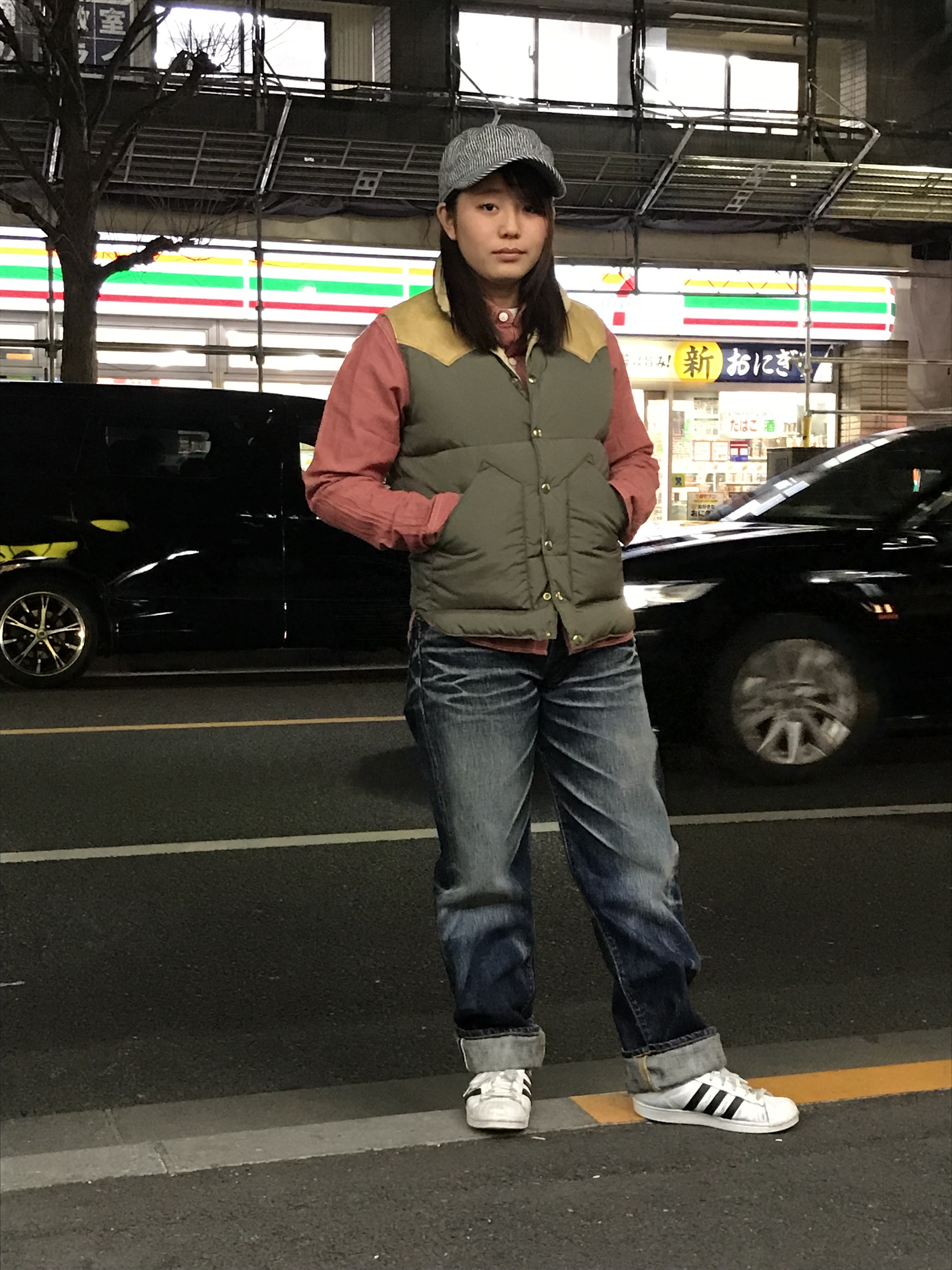 スタッフオススメコーディネート ダウンベスト Gパン屋サカイ