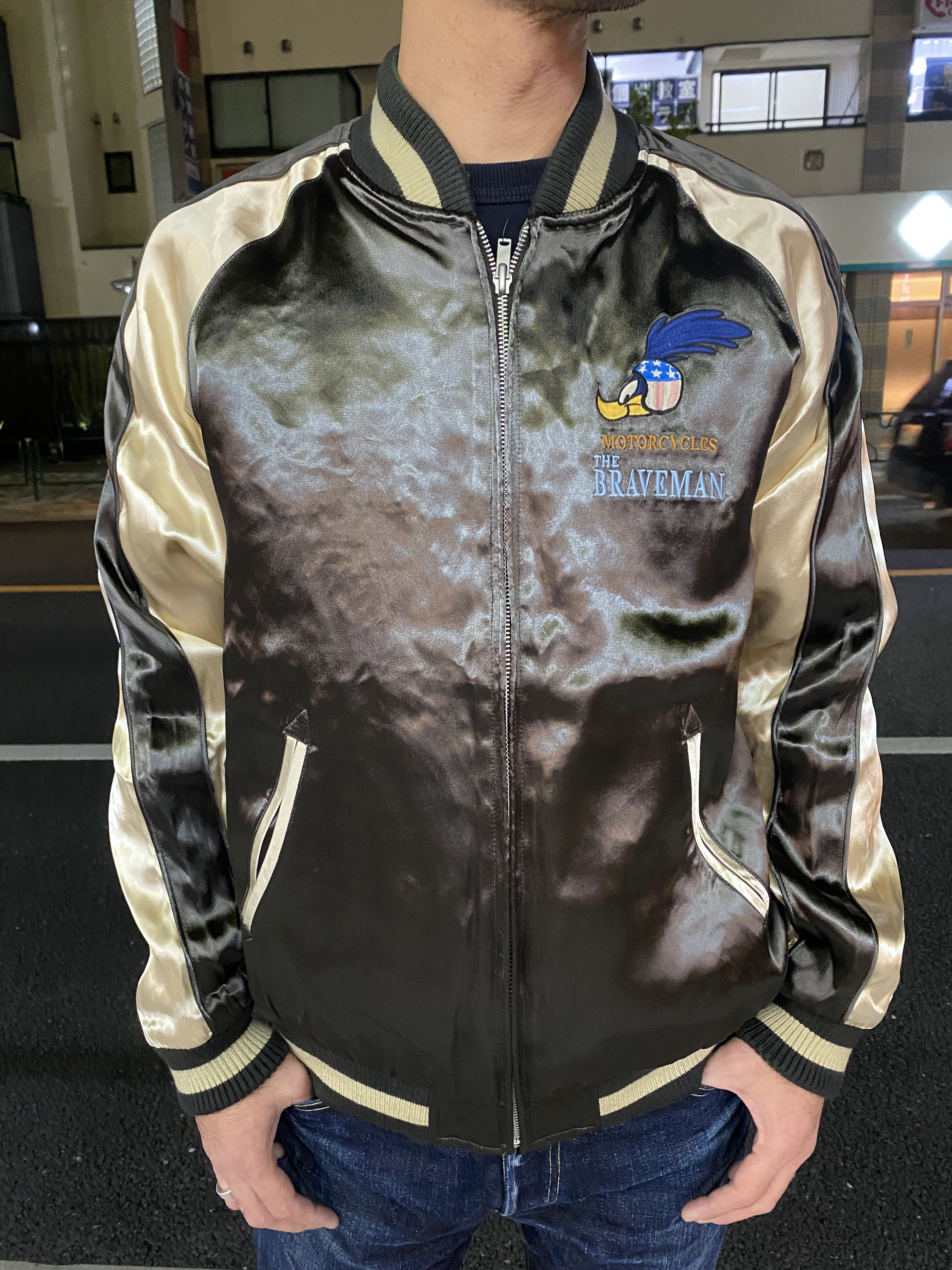 ブレイブマン×ルーニーテューンズ リバーシブル スカジャン