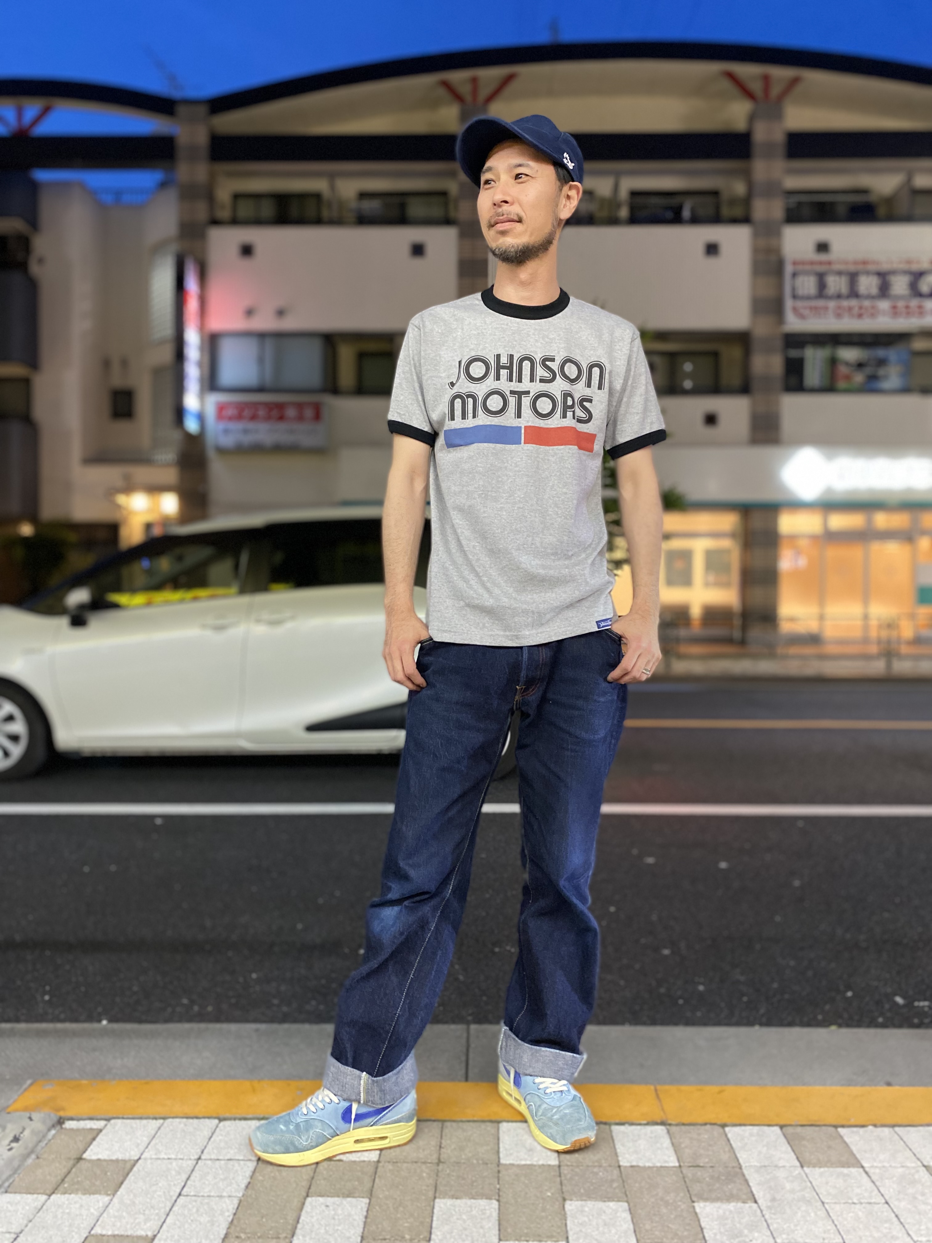 トイズマッコイ！ジョンソンモータース リンガー半袖Tシャツ“T.T.RACER 