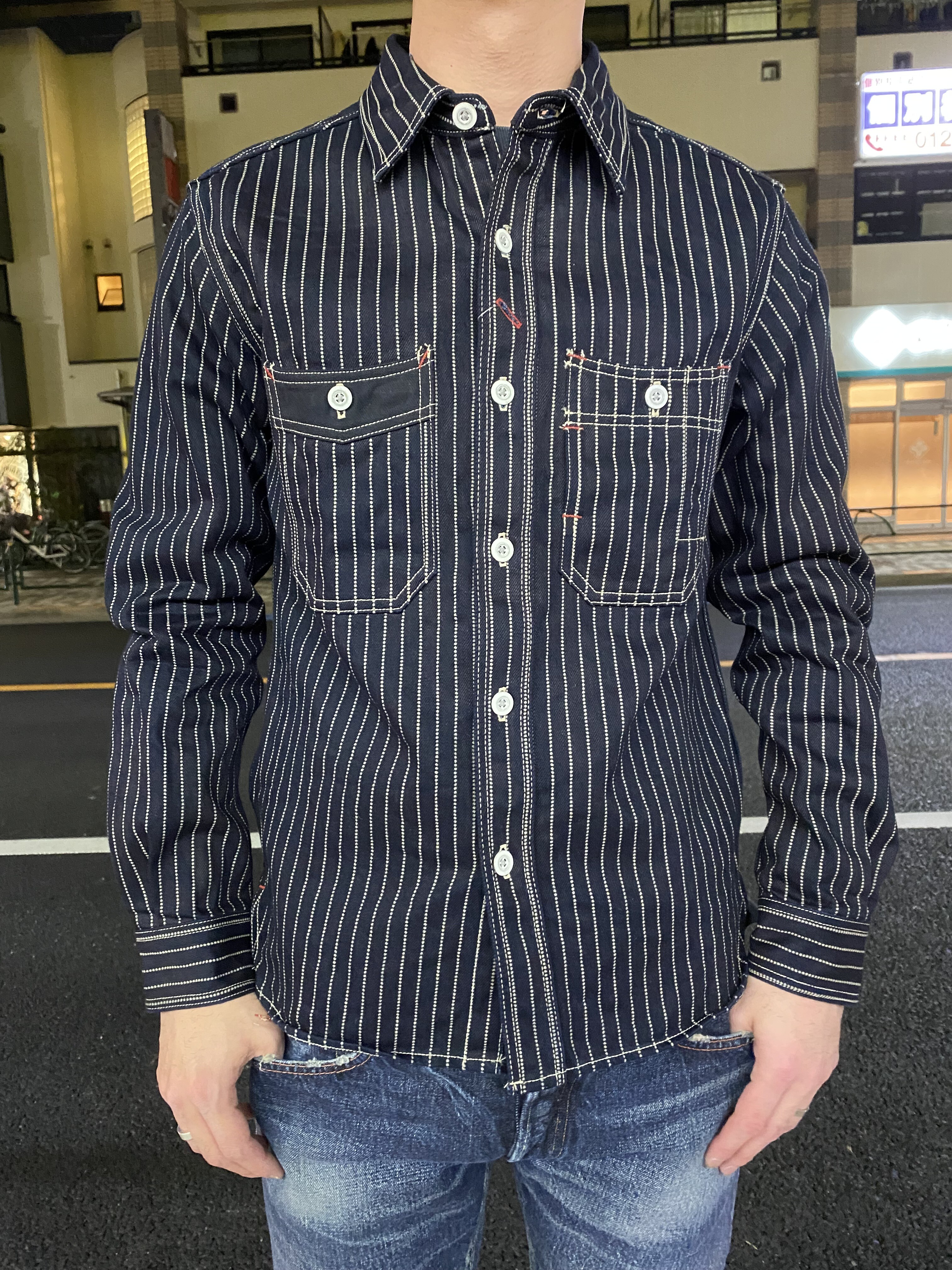 エイトジー！ウォバッシュストライプワークシャツ！！ : Gパン屋サカイ