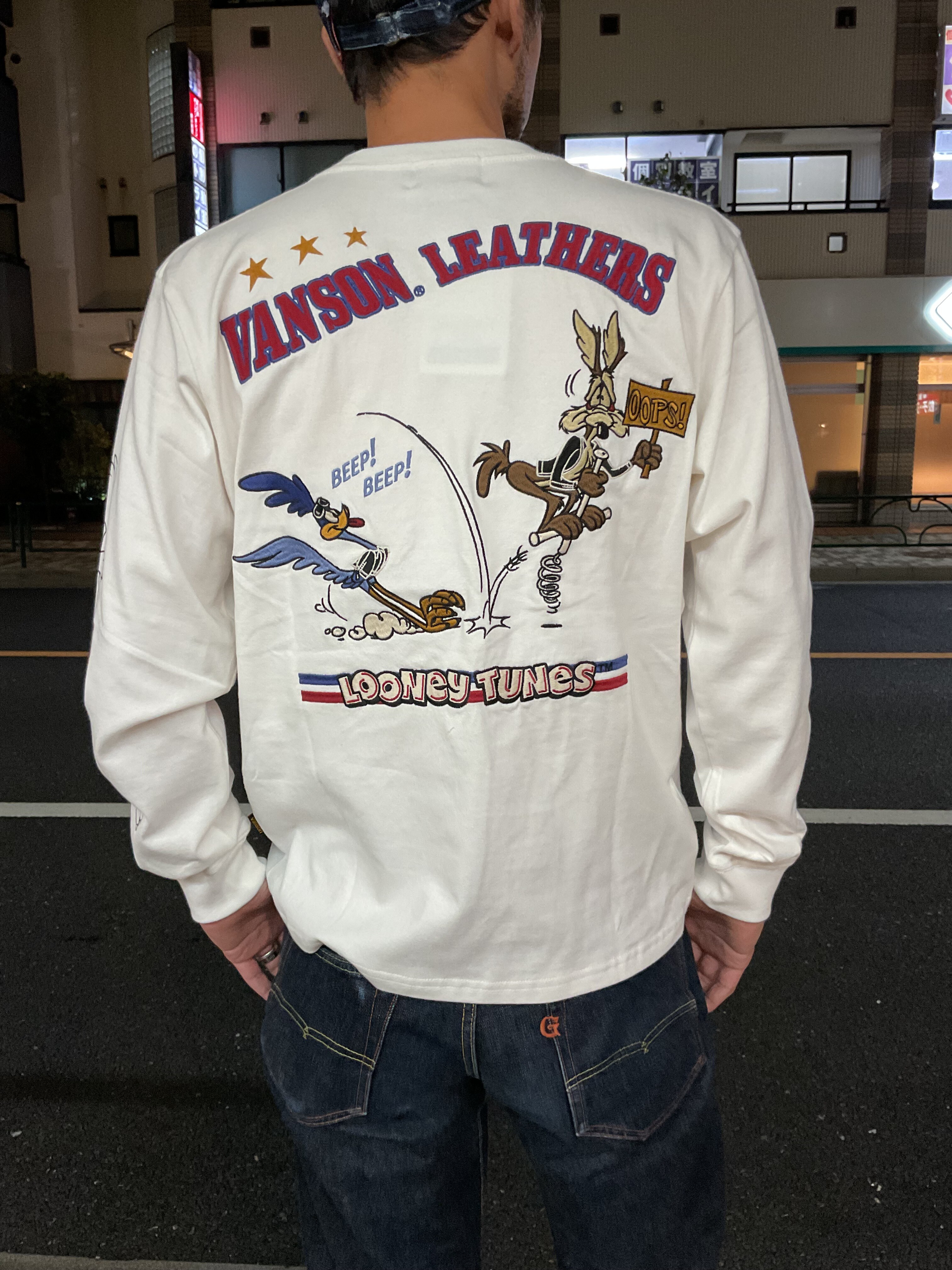 バンソン ルーニーテューンズ！！ 天竺 長袖Tシャツ ロンT 