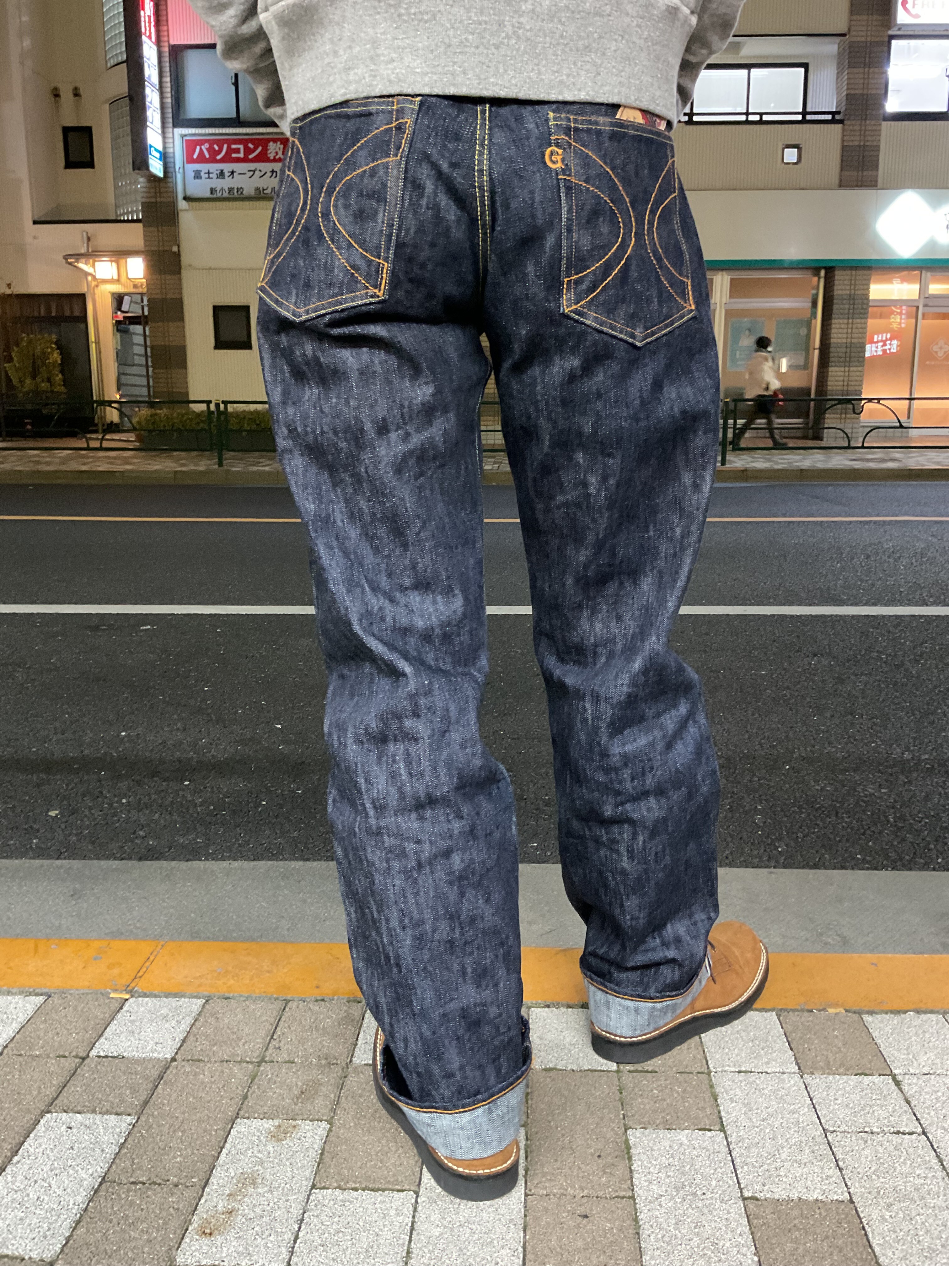 EIGHT-G エイトジー ルーズストレートデニム 805 楽天市場】EIGHT-G ユーズド加工ジーンズ 大きいサイズ 805-RV