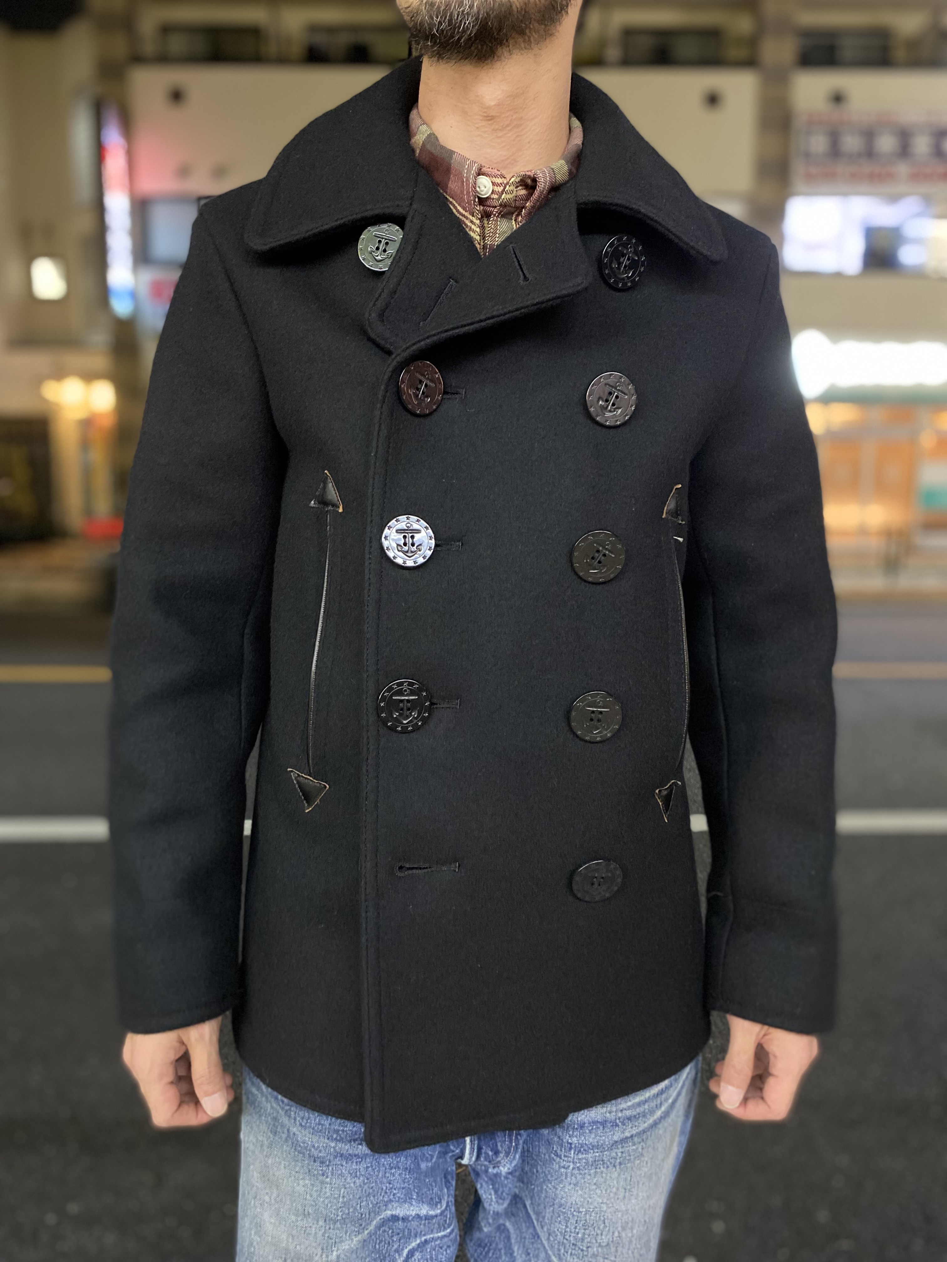 バズリクソンズ ウィリアムギブソン Pコート バズリクソンズ！ ブラック Pコート ウィリアムギブソン ！！ : Gパン