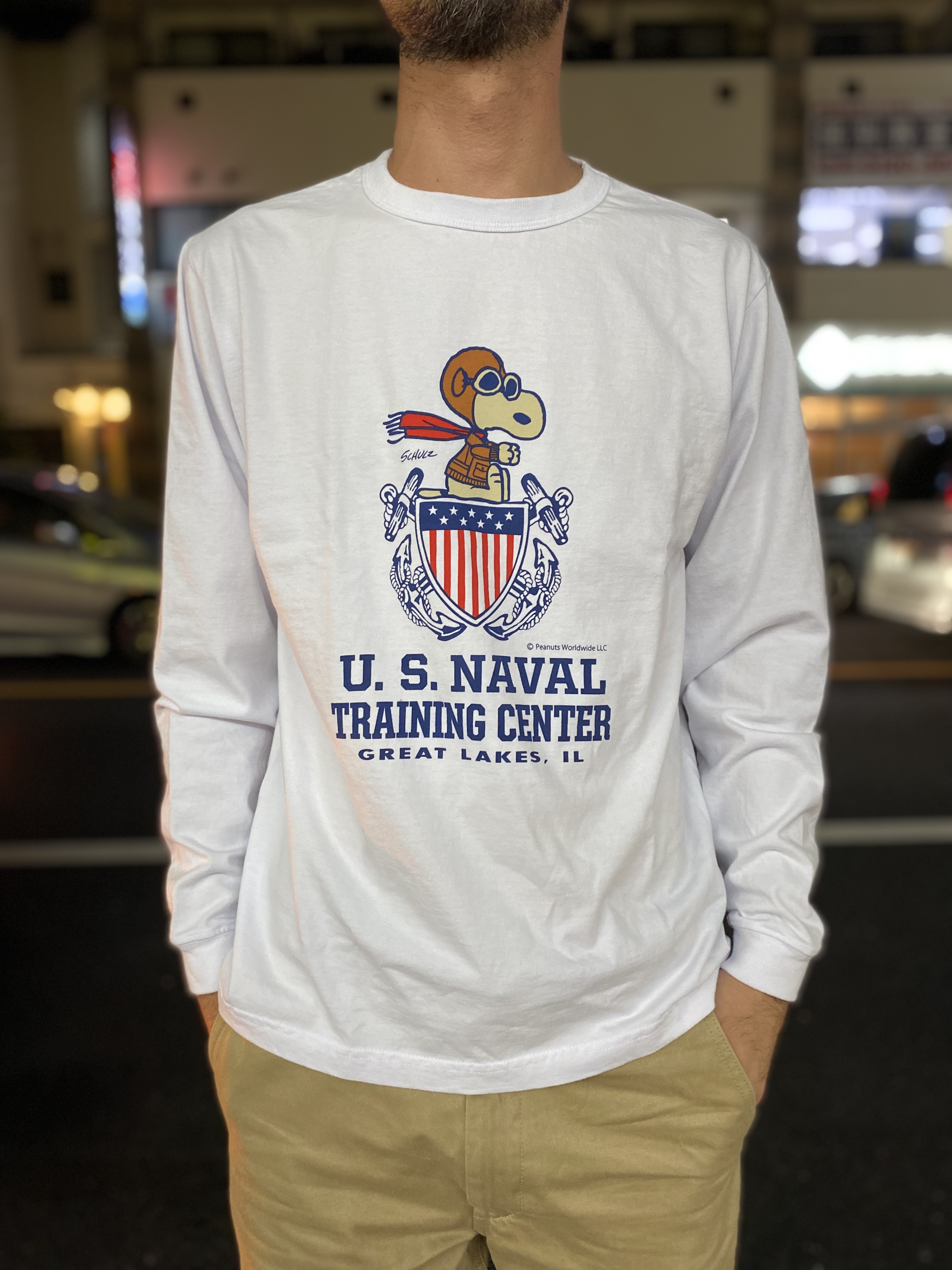 バズリクソンズ×スヌーピー！ ロングTシャツ “ US NAVAL TRAINING 