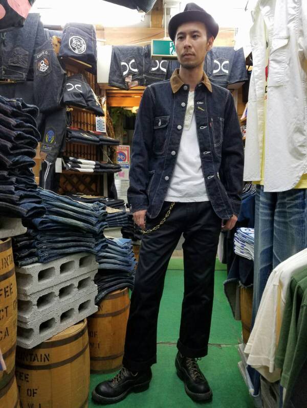 EIGHT-G エイトジー デニムカバーオール コーデュロイ襟　size40 EIGHT-G(エイトジー) アウター 8JK-01A カバーオール デニムジャケット