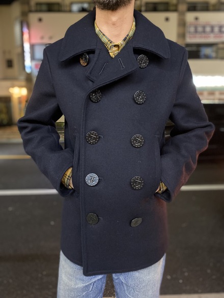 NAVAL CLOTHING FACTORY ウールピーコート BR11554 Lot No. BR11554 / PEA-COAT “NAVAL CLOTHING FACTORY” - BUZZ