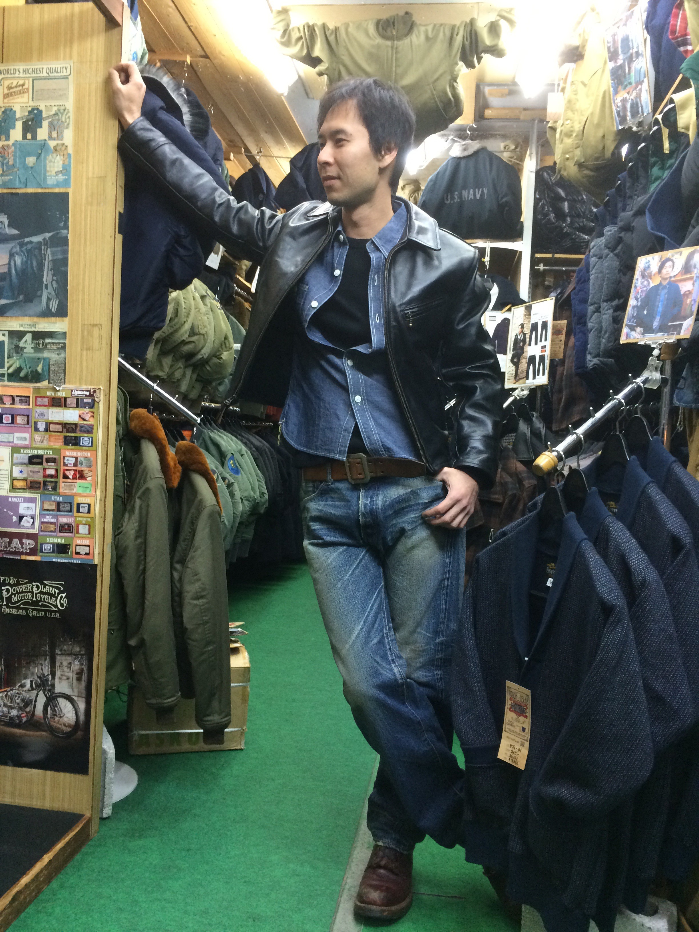 エアロレザー　ハーフベルト　1930 モデル　30‘s スポーツジャケット エアロレザー ハーフベルト 1930 モデル 30's スポーツジャケット