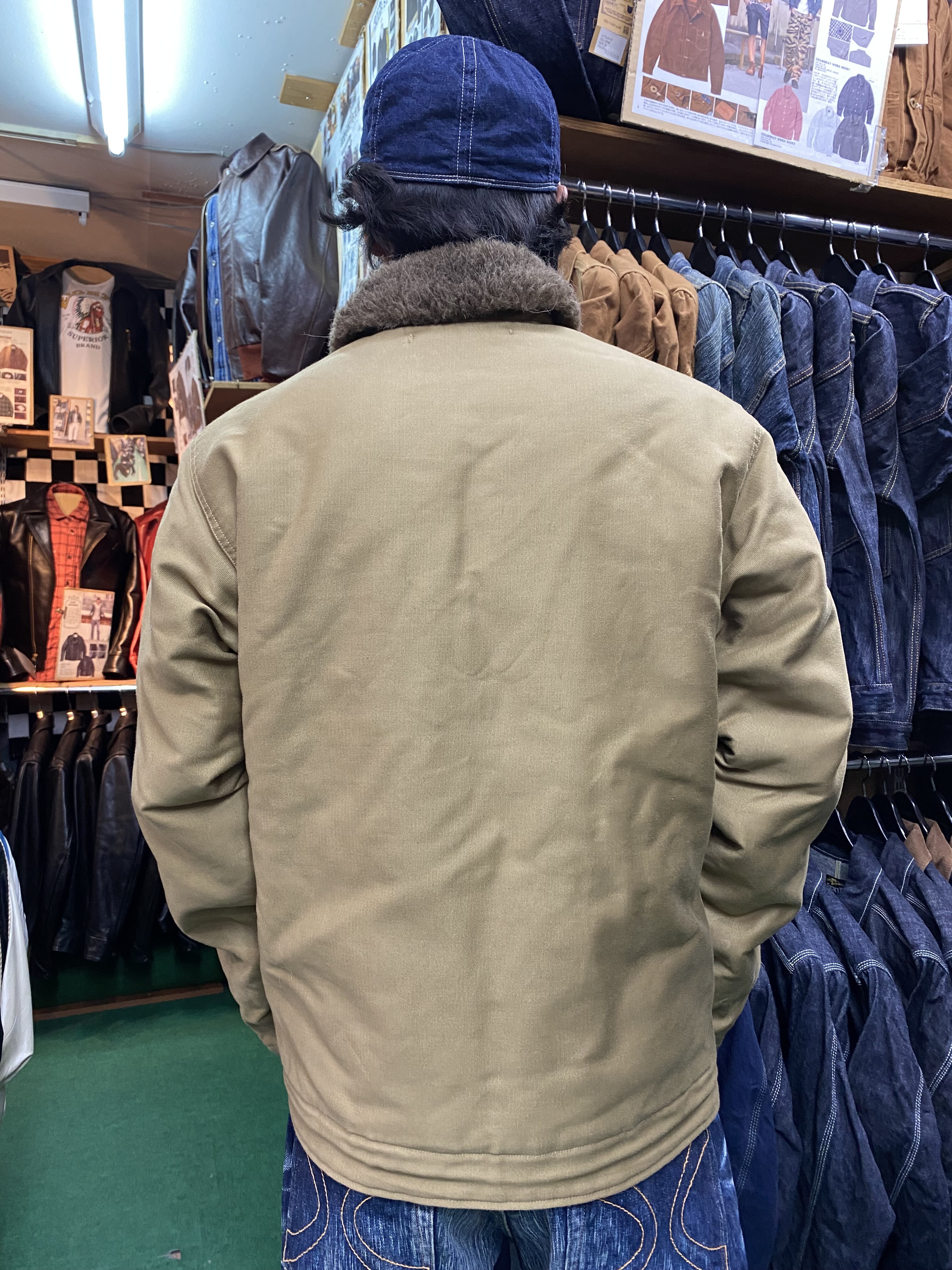 バズリクソンズ！デッキジャケット“N-1 KHAKI DEMOTEX-ED
