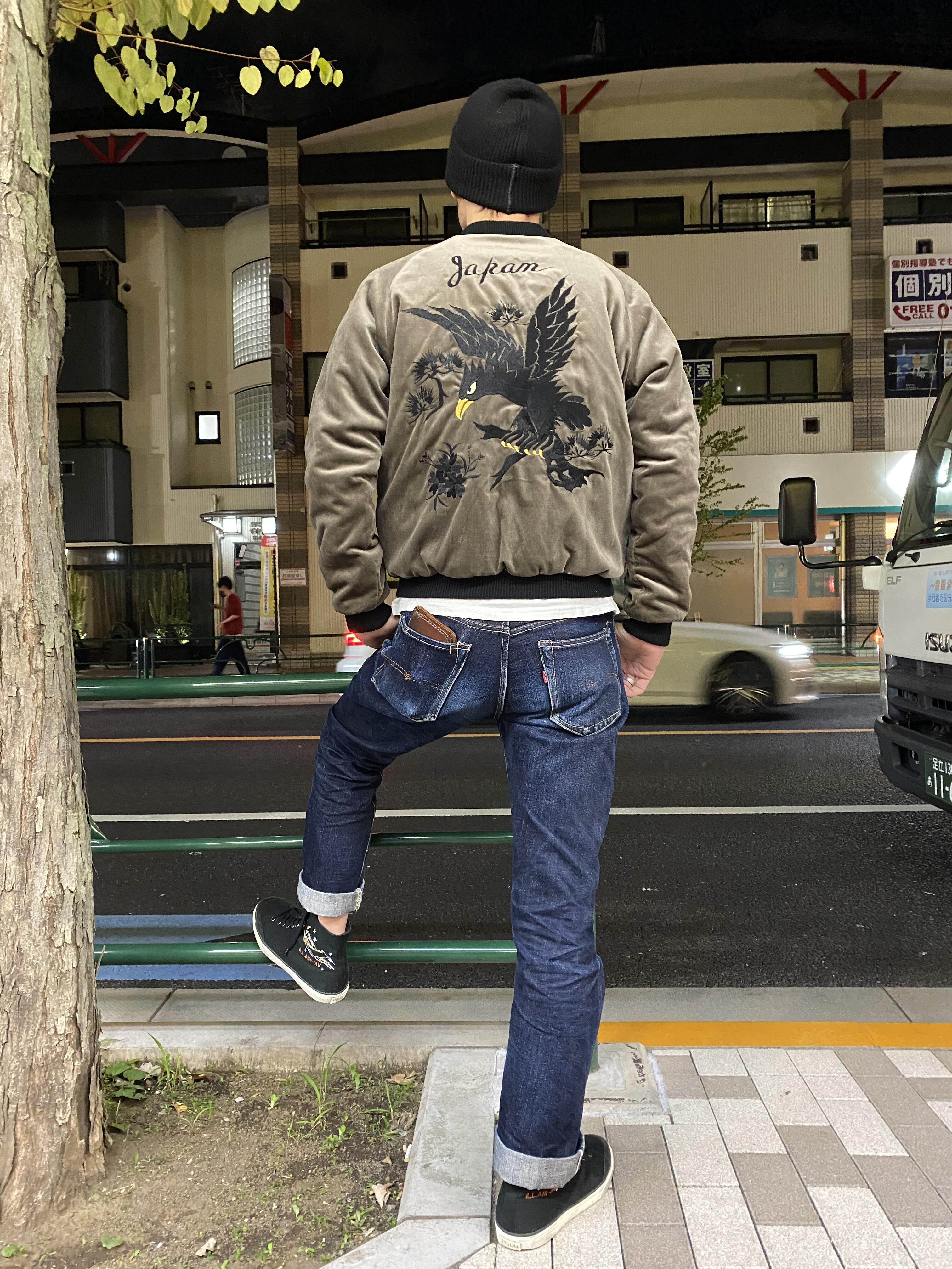 テーラー東洋！別珍スカジャン“BLACK EAGLE” × “JAPAN MAP”！！ : G