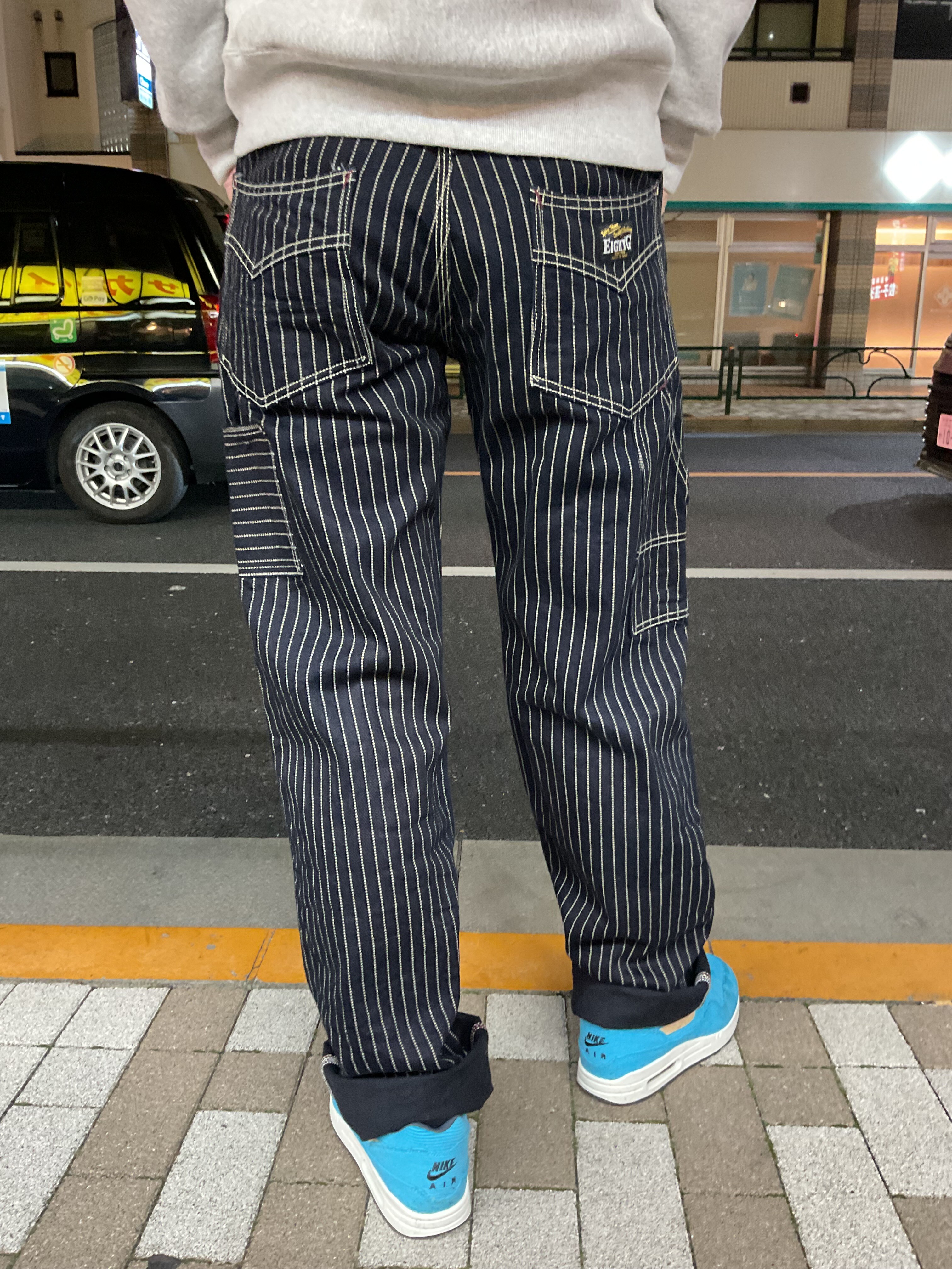 エイトジー！ ワークパンツ！ウォバッシュストライプワークパンツ