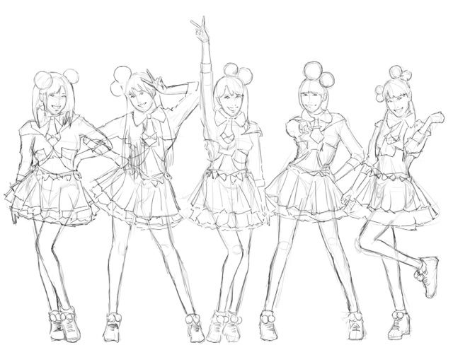 描いてくれました ももいろクローバーz イラスト風 よもやまダイエットブログ3 描いてくれました ももいろクローバーz イラスト風 よもやまダイエットブログ3