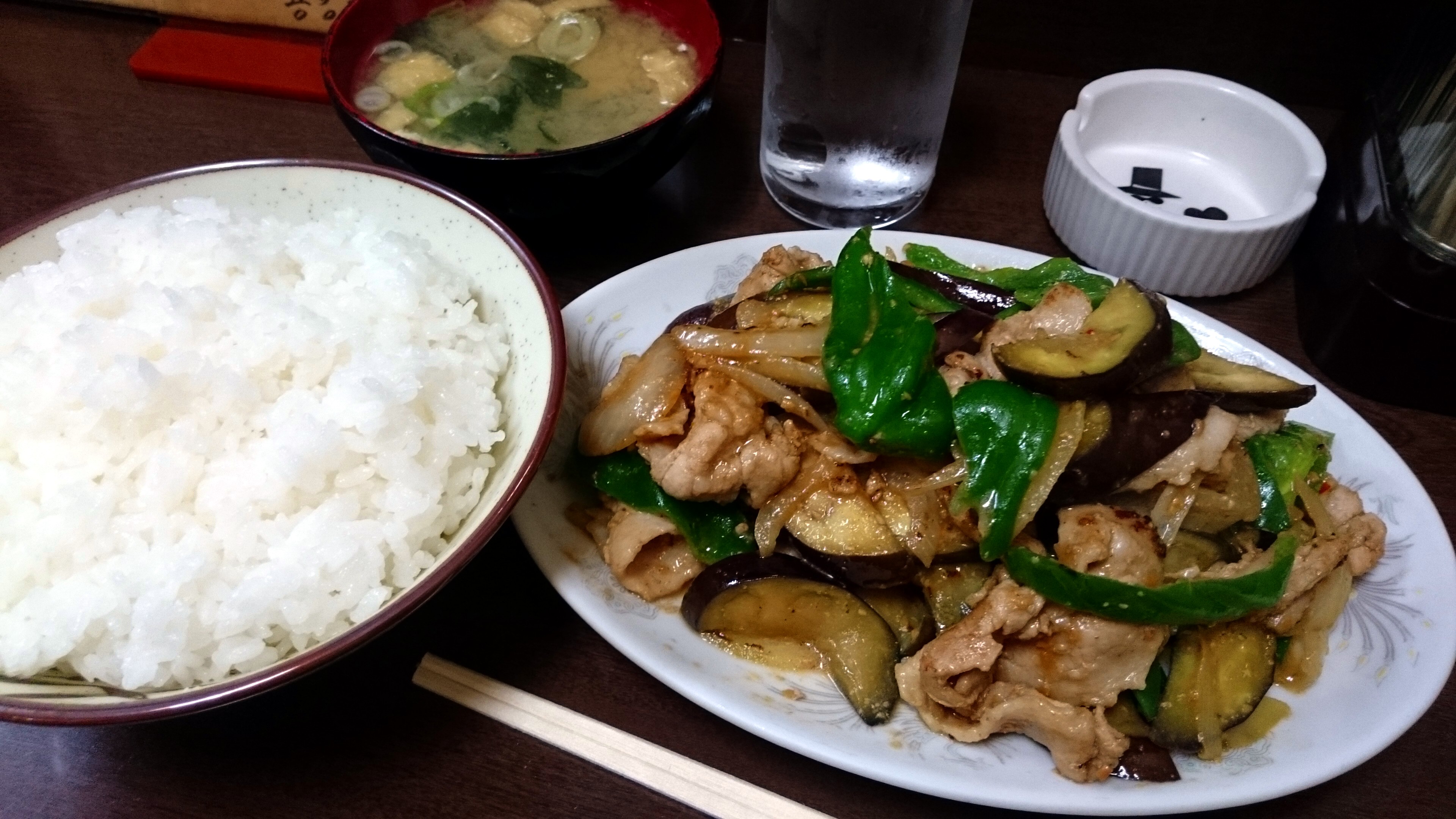 喜楽で肉ナスピーマンみそ炒め定食 Eitaro Ninja 喜楽で肉ナスピーマンみそ炒め定食 Eitaro Ninja