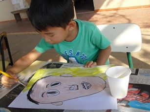 幼稚園の絵 ３ 父 花 ロケット ピラール ド スール日本語学校 Escola Japonesa De Pilar Do Sul