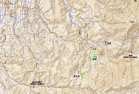 白岩川上流部集落