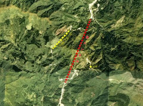 谷峠周辺古道・空撮
