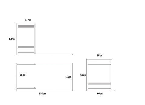 ハイエースデスク図(ブログ用)