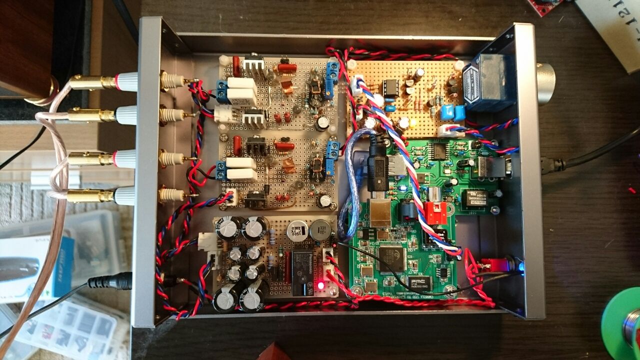 TDA1543 LR分離 USB接続 バランス出力・オーディオDAコンバータ USB DAC