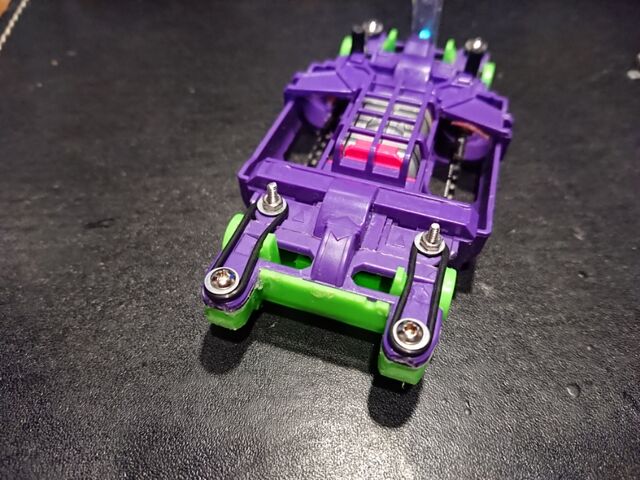 ミニ四駆 紫色 パープル　MSフレキ　完成品 ミニ四駆】MSフレキの橋渡しに挑戦！④初のゴムリング式 : サブカル
