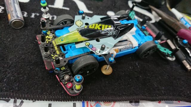 ミニ四駆】サブ機は君に決めた！軽量MSフレキ製作③ダブルバネ