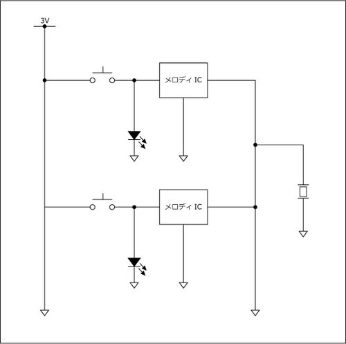 電子オルゴール回路図