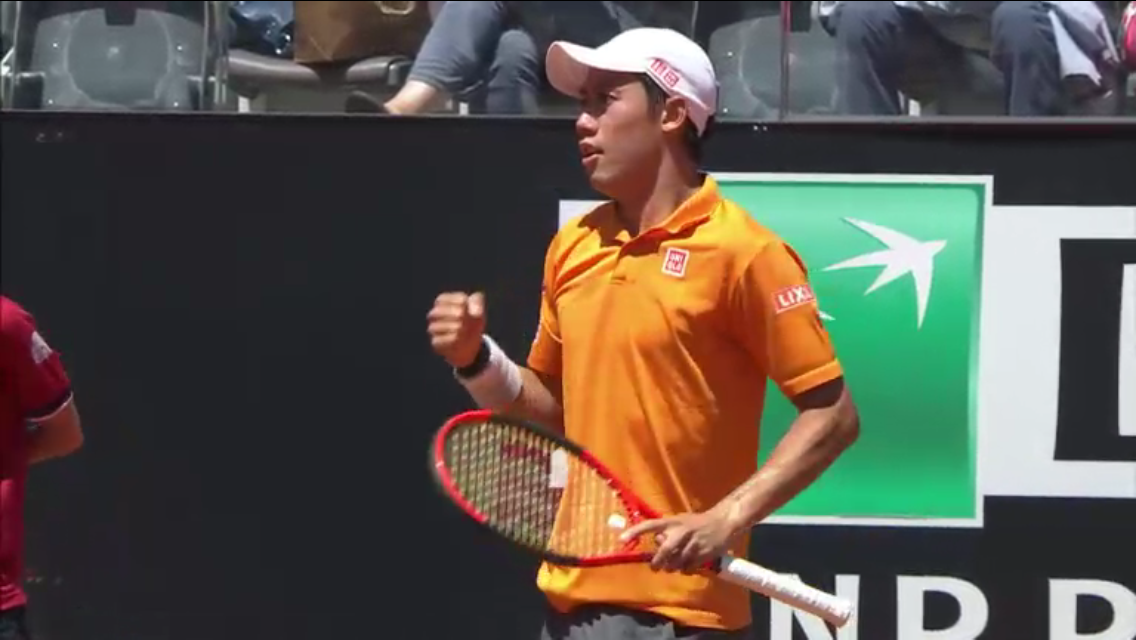 陣営席は遠いね 5 17 17 ローマオープン 錦織圭選手を追っかけよう のブログ